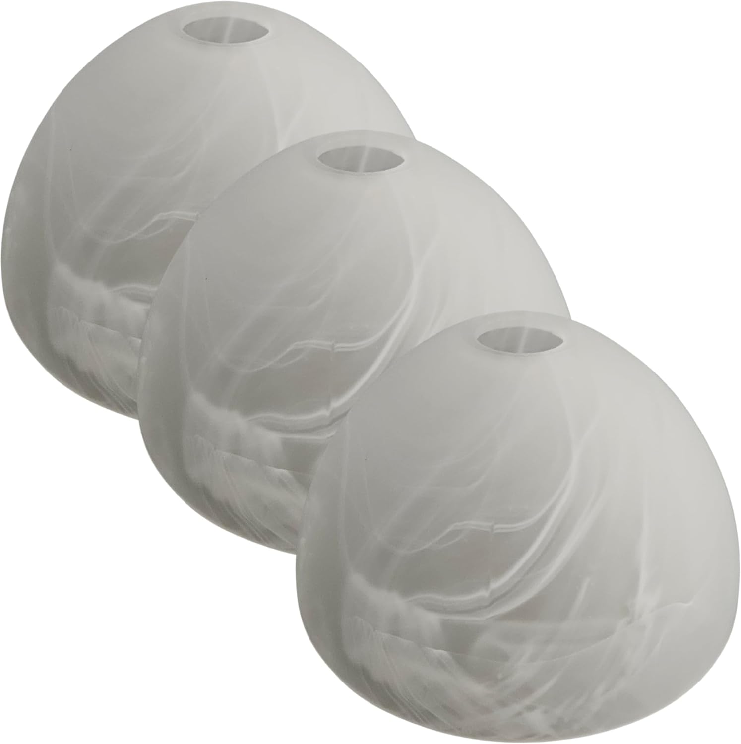 3 Paralumi per Lampada da Tavolo E14 in Vetro 17cm - immagine 1