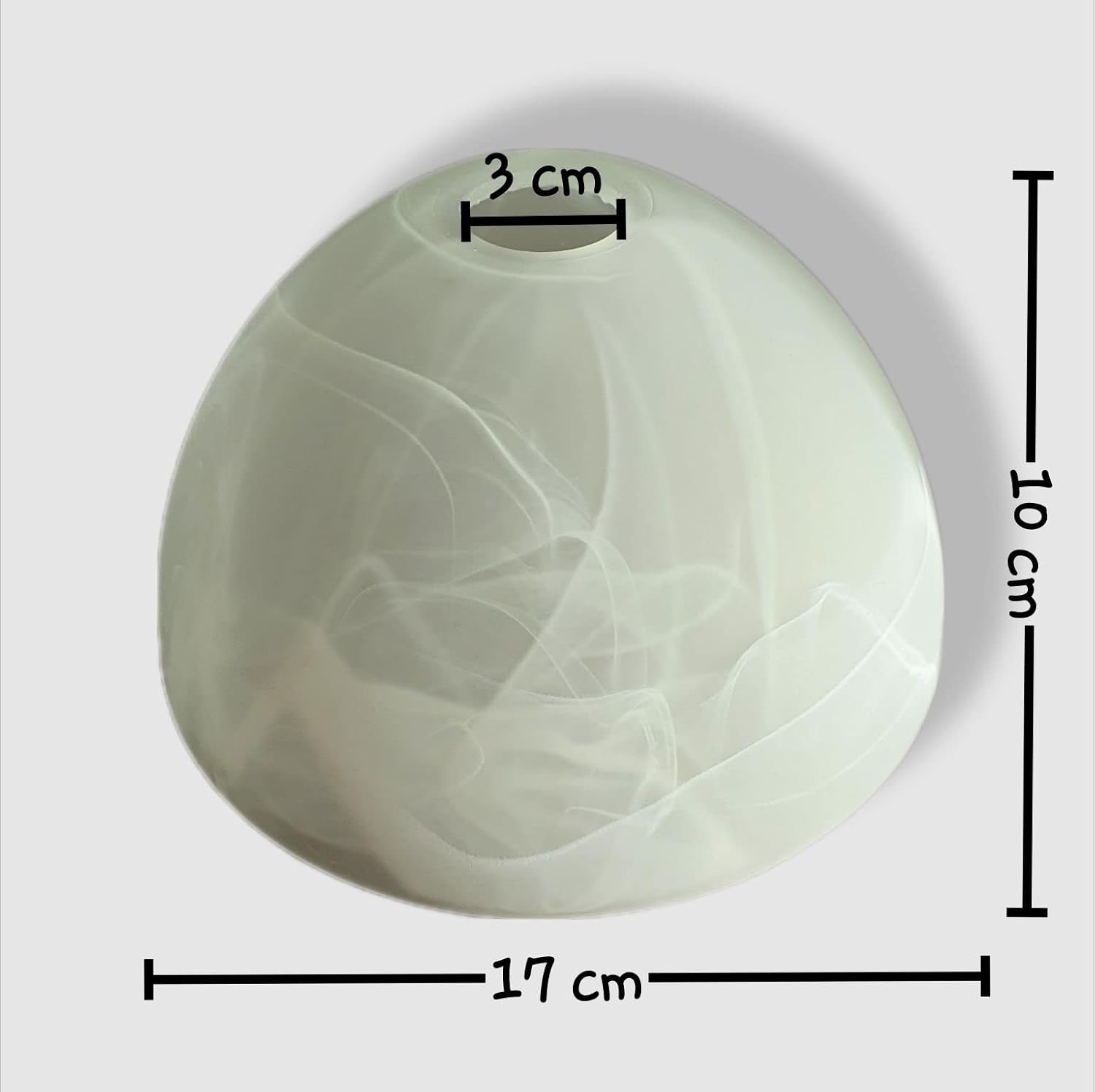 3 Paralumi per Lampada da Tavolo E14 in Vetro 17cm - immagine 2