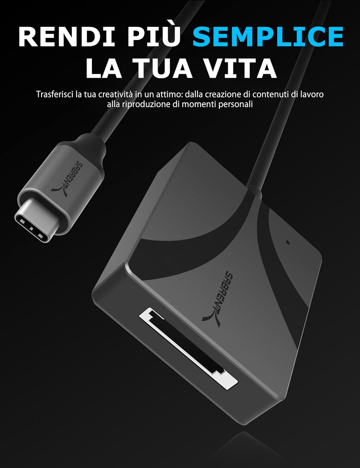 Sabrent Lettore di Schede CFexpress Tipo A USB-C - immagine 2