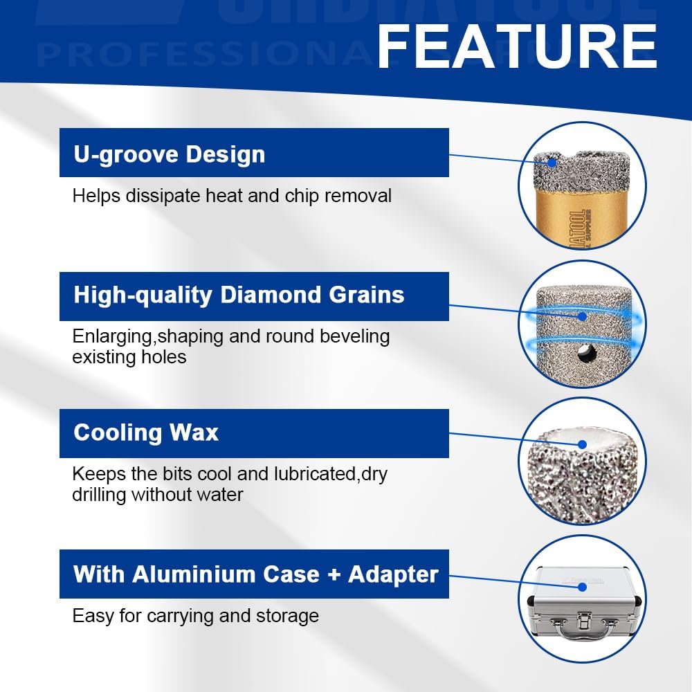 Shdiatool Punte Diamantate M14 per Gres Porcellanato - immagine 5