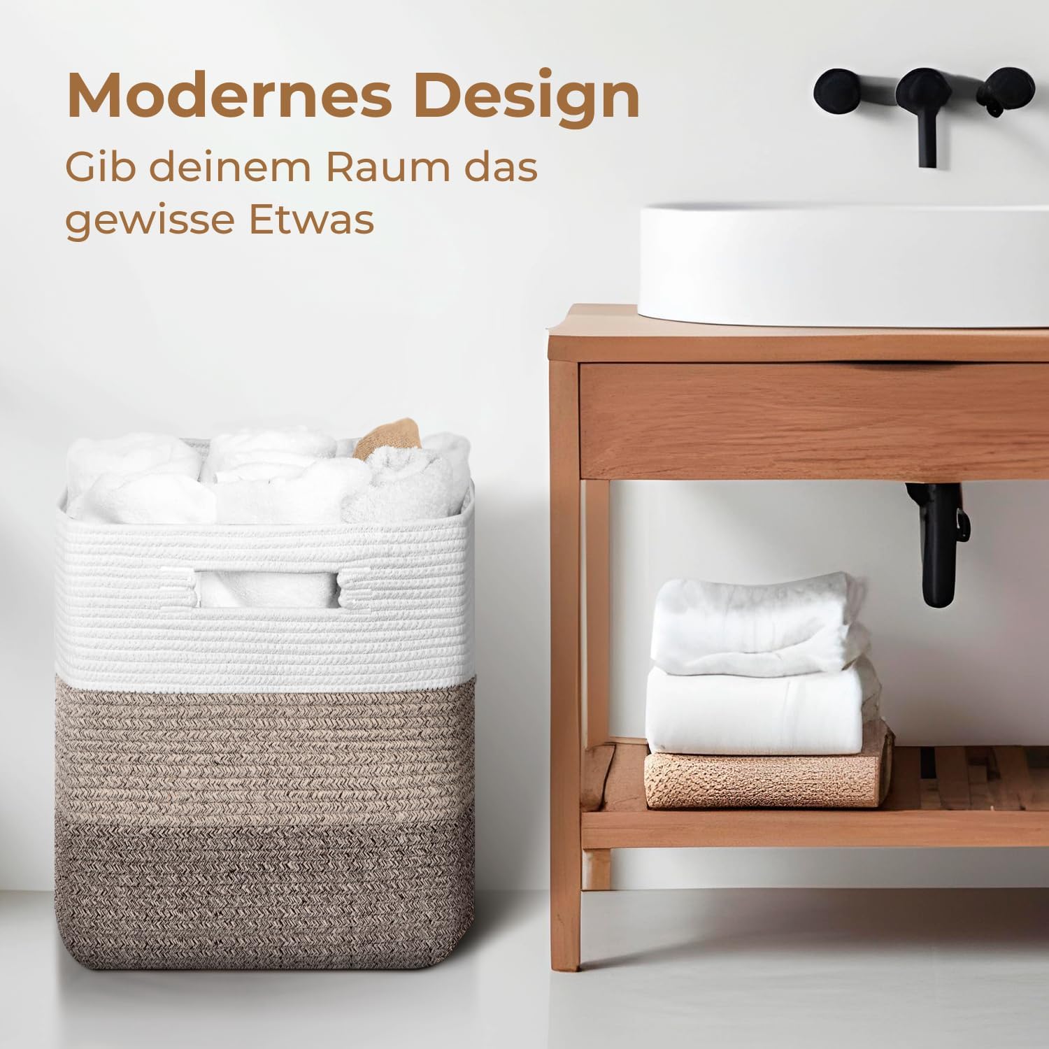 Cesto Portaoggetti Rettangolare in Cotone - Giallo Gradiente - immagine 2