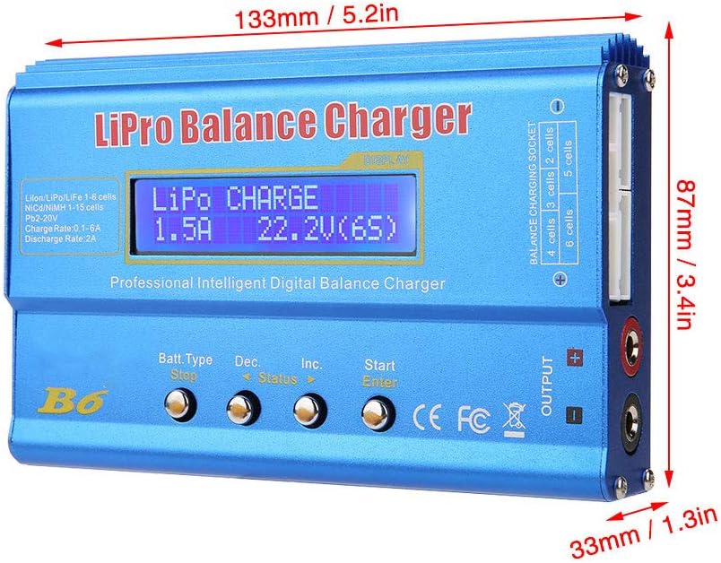 Fafeicy Caricabatterie RC B6 80W Digitale LCD - immagine 2