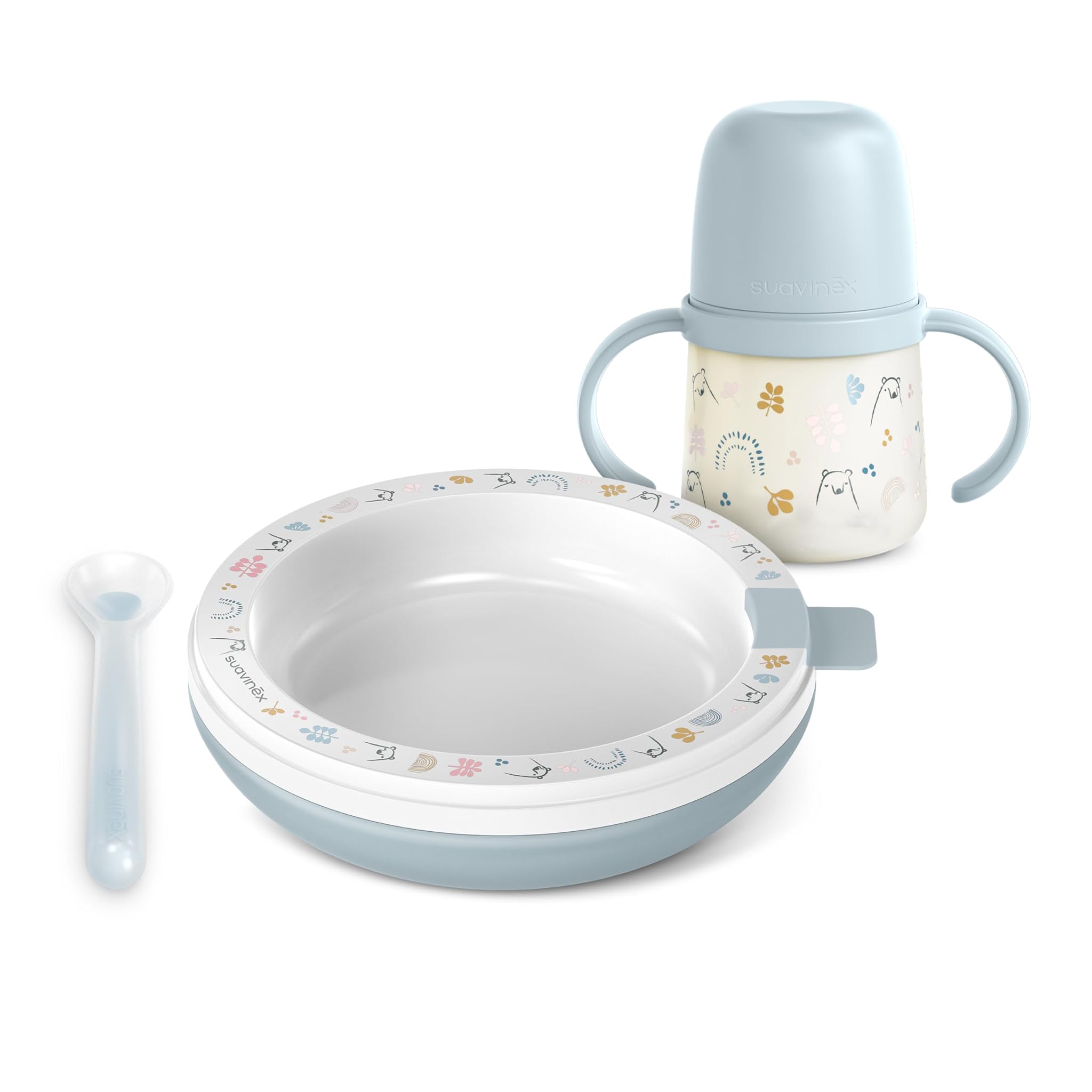 suavinex - Set Pappa Calda con Piatto Termico, My Family Blu
