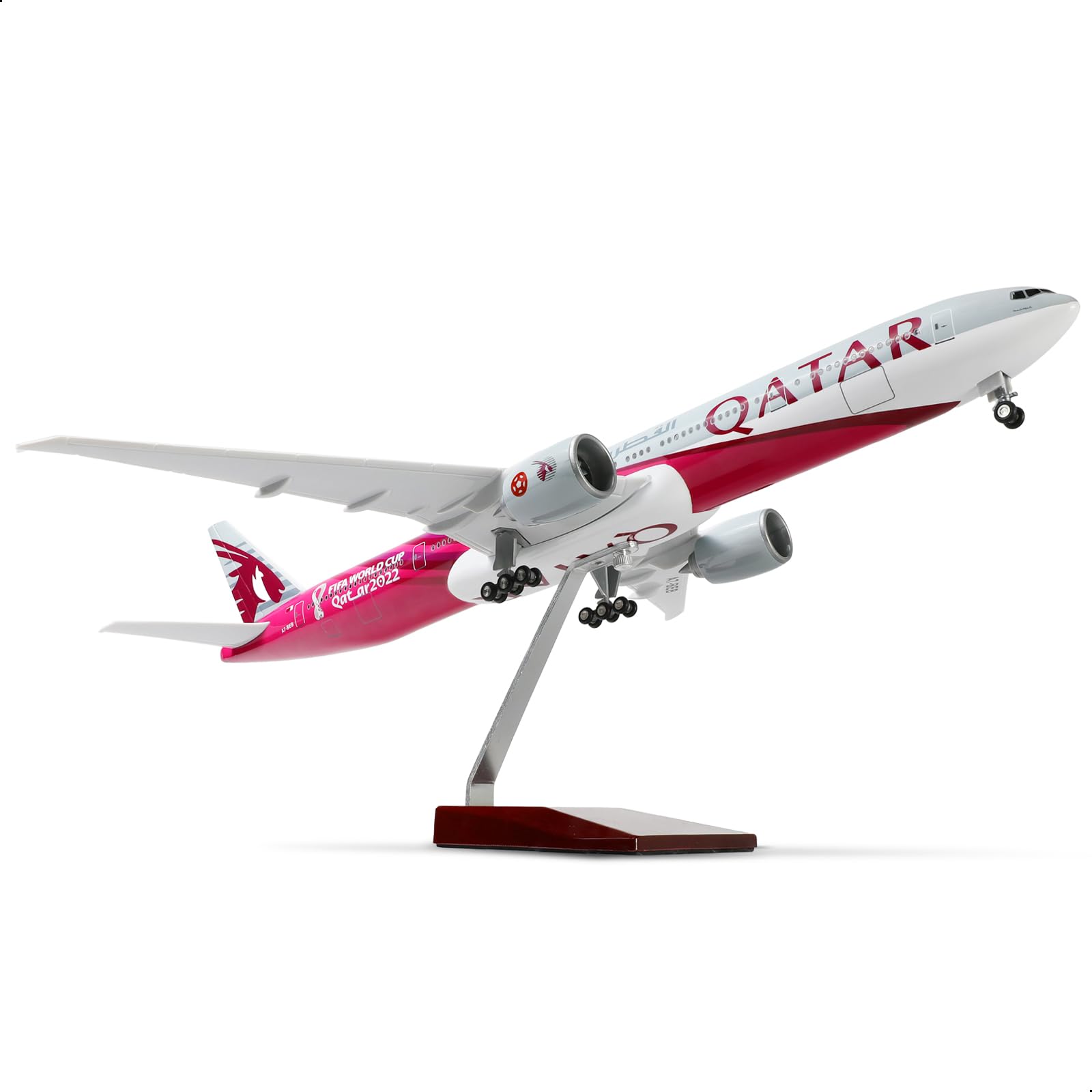 QIYUMOKE 1/150 Boeing 777-300ER Qatar Airways A7-BEB