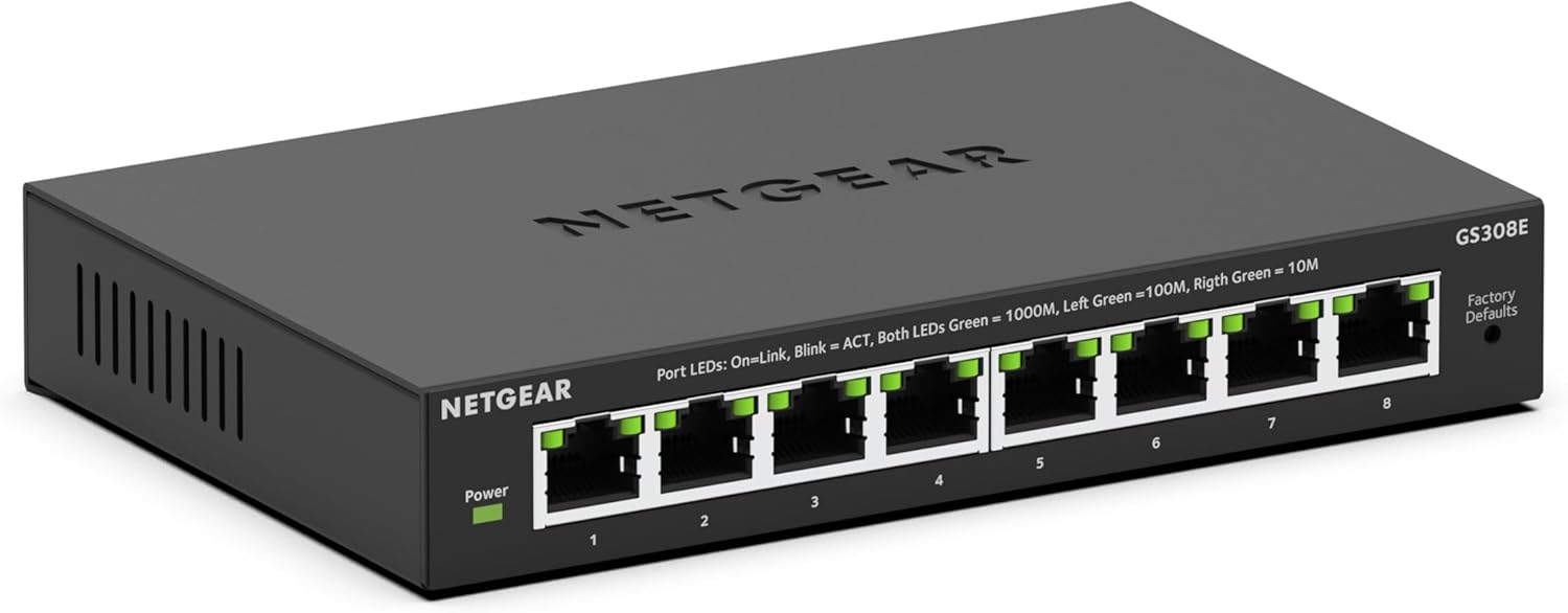 Netgear Switch Ethernet Plus a 8 porte GS308E - immagine 1