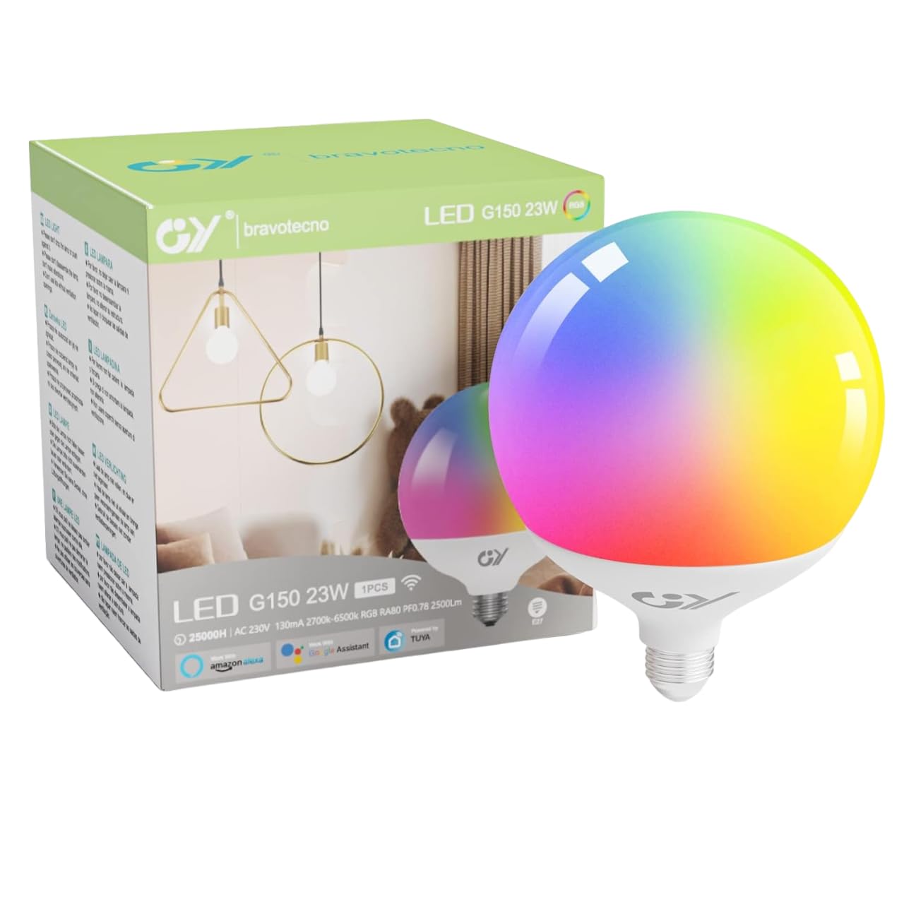 Gy Lampadina WiFi Smart Globo LED E27 23W