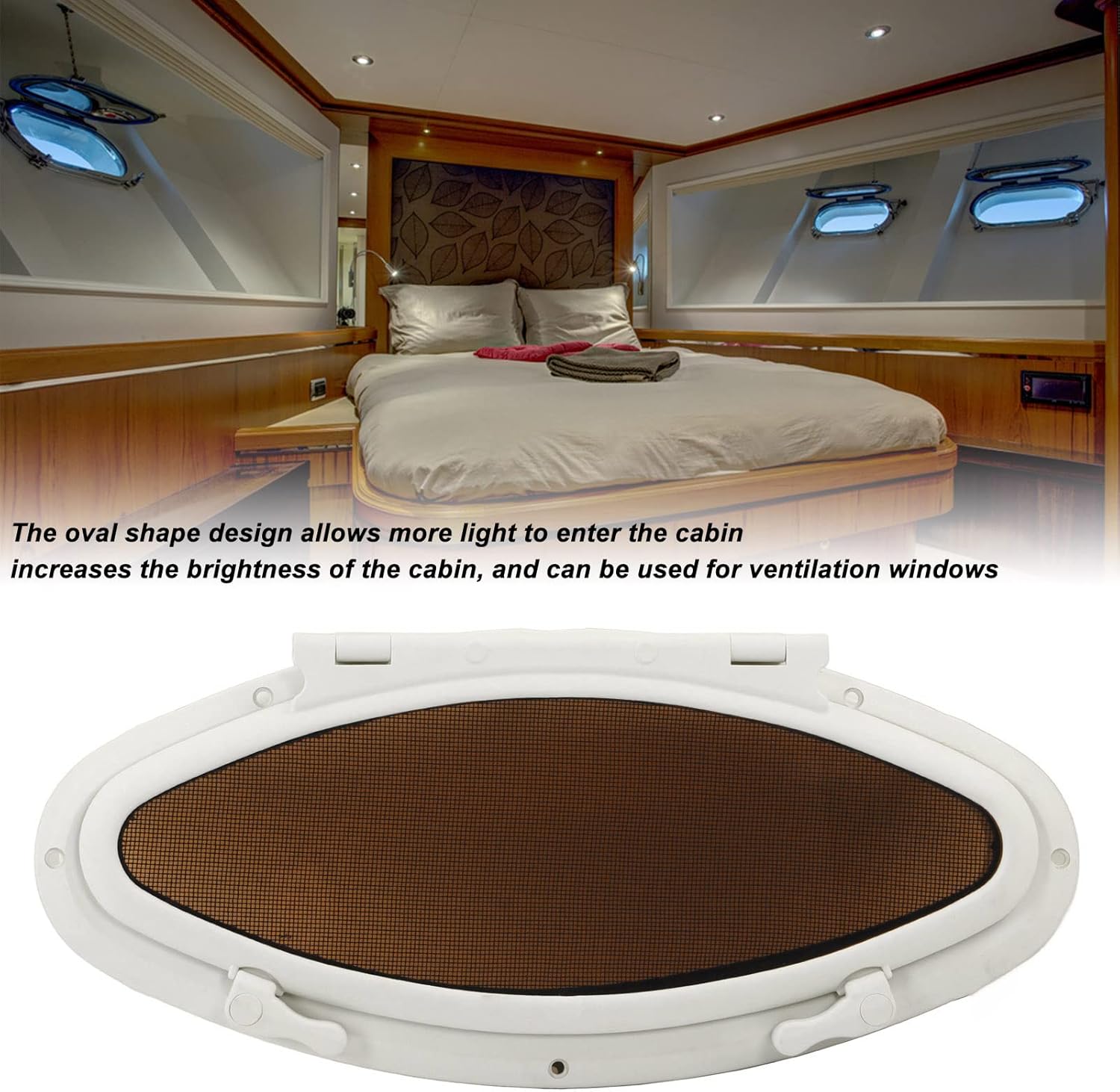 Yctze Oblò Ovale per Barche 470x210mm - immagine 3