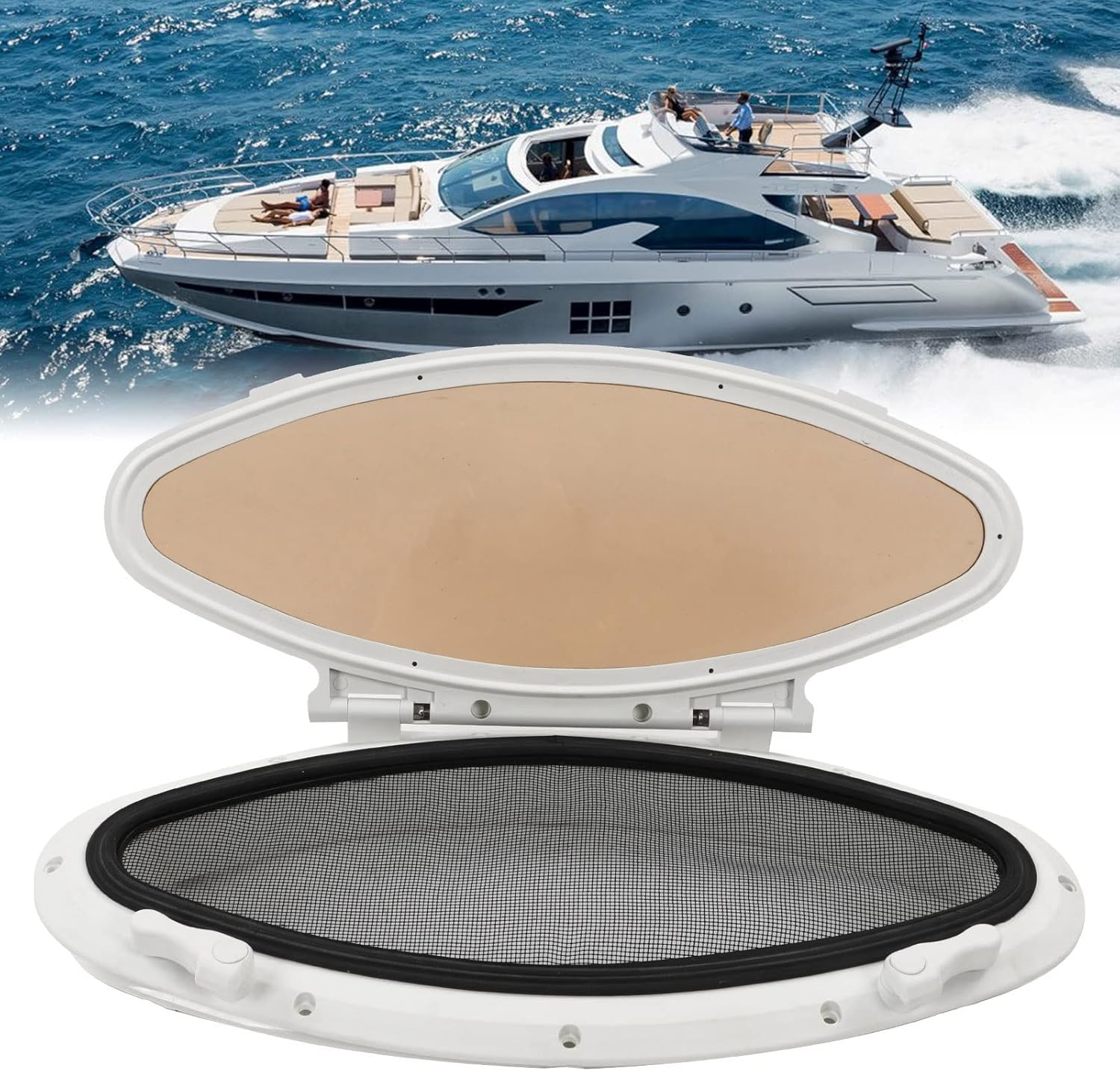 Yctze Oblò Ovale per Barche 470x210mm - immagine 4