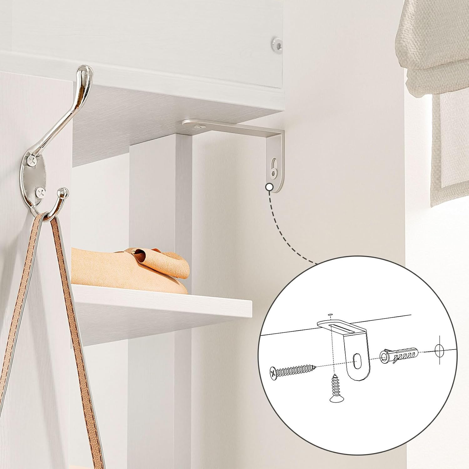 Hoobro Scarpiera Stretta a 7 Ripiani, Bianca - immagine 9