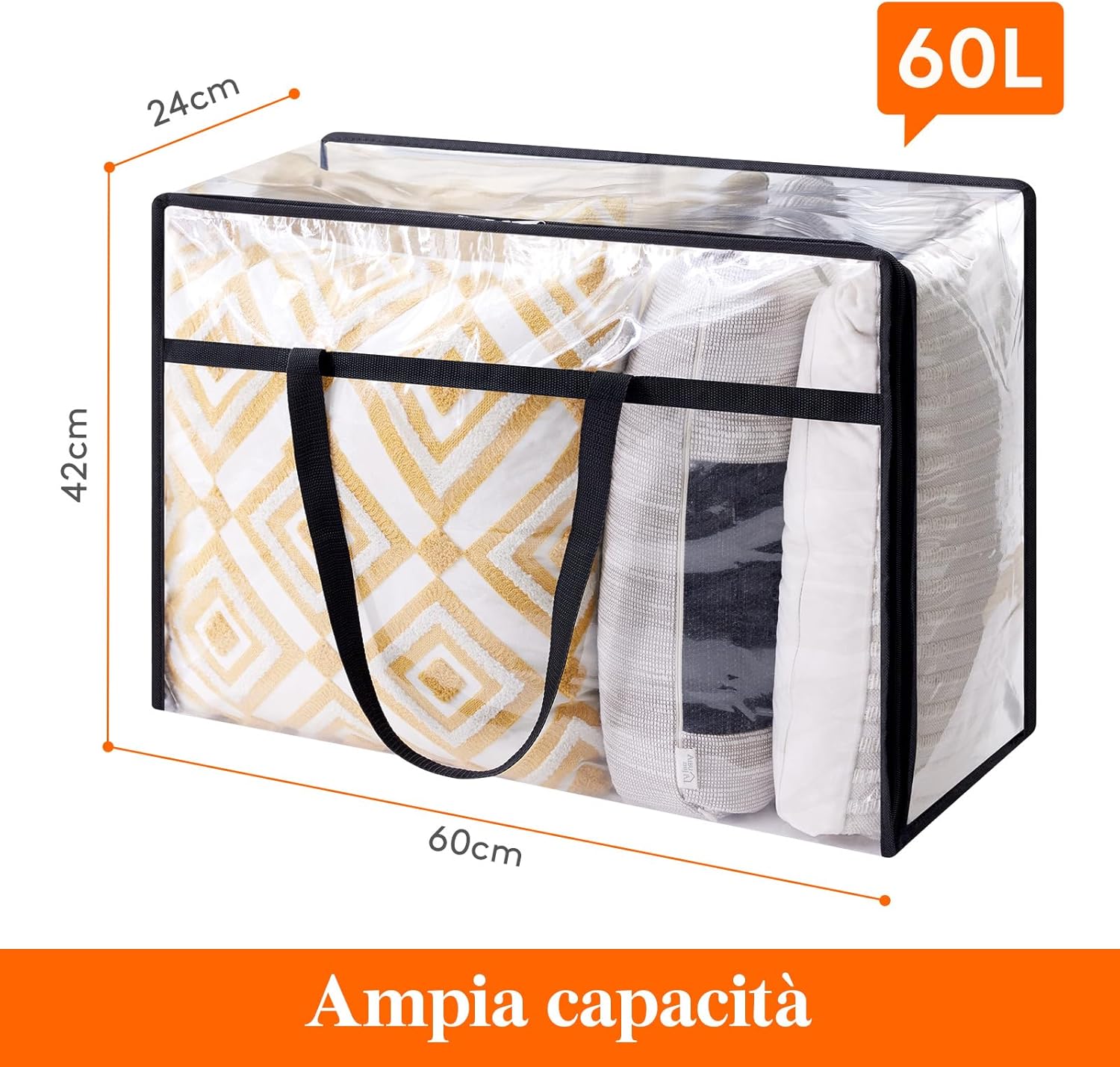 Lifewit 6 Scatole Trasparenti 60L per Vestiti - immagine 3