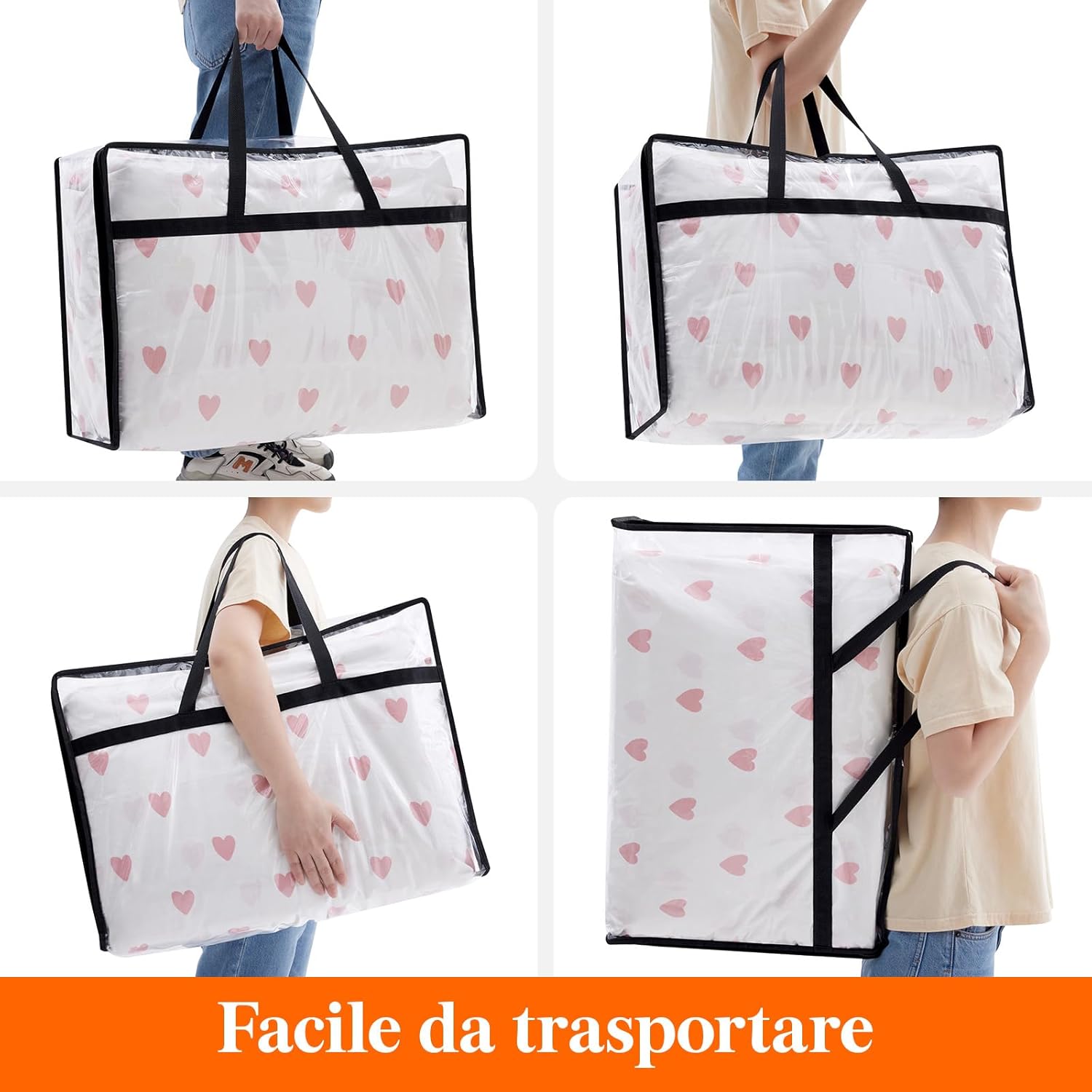 Lifewit 6 Scatole Trasparenti 60L per Vestiti - immagine 5