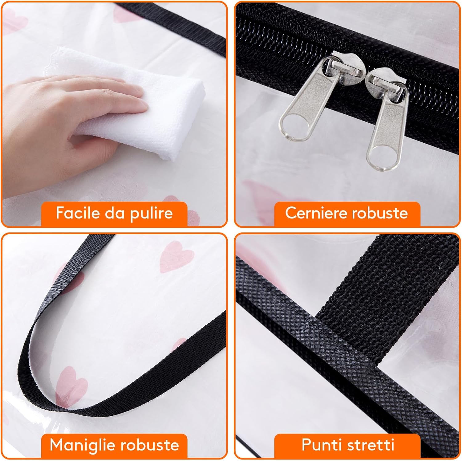 Lifewit 6 Scatole Trasparenti 60L per Vestiti - immagine 6