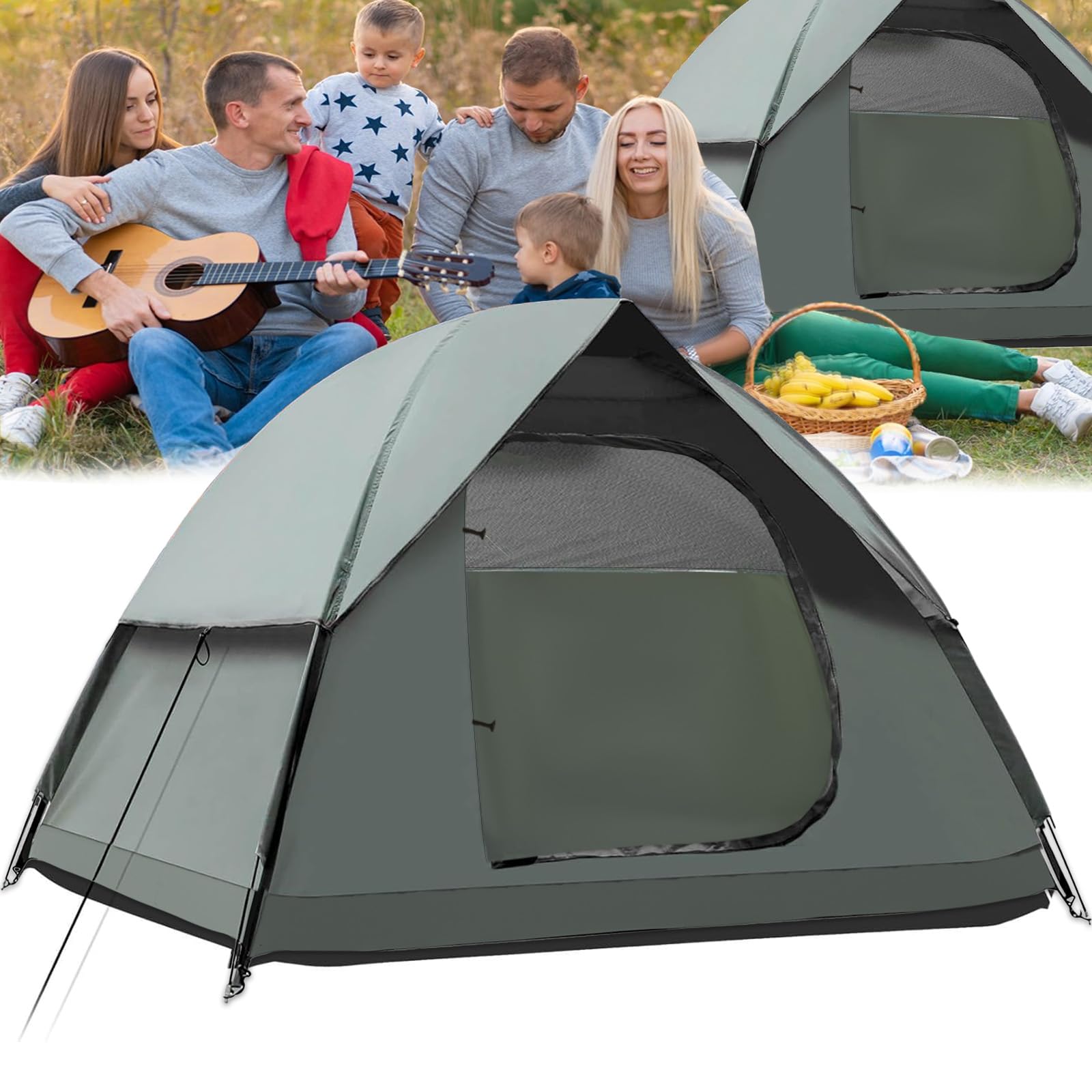 Keelyy Tenda da Campeggio 2-3 Posti Ultraleggera