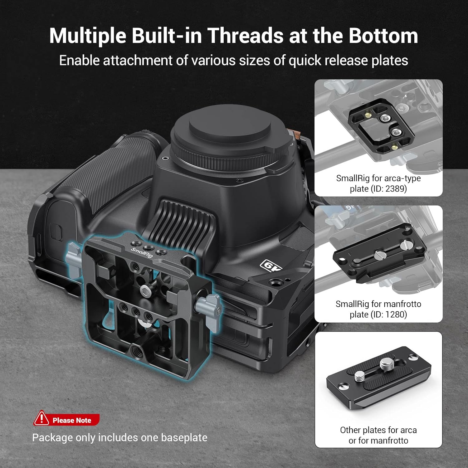 Smallrig Piastra di Base Universale LWS 15mm - 3357 - immagine 2