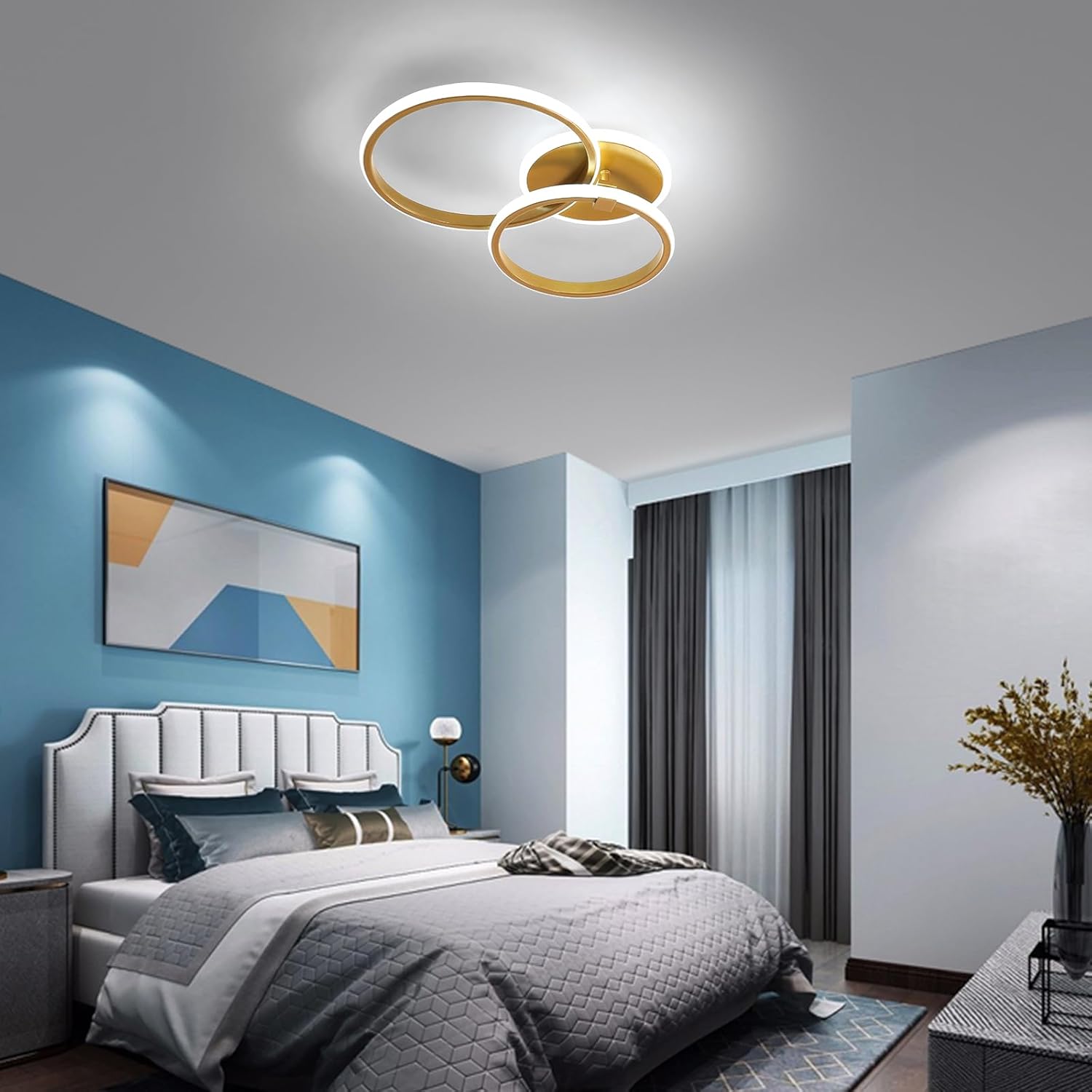 Delipop Plafoniera Led Soffitto Moderna Rotonda 42W Oro - immagine 7