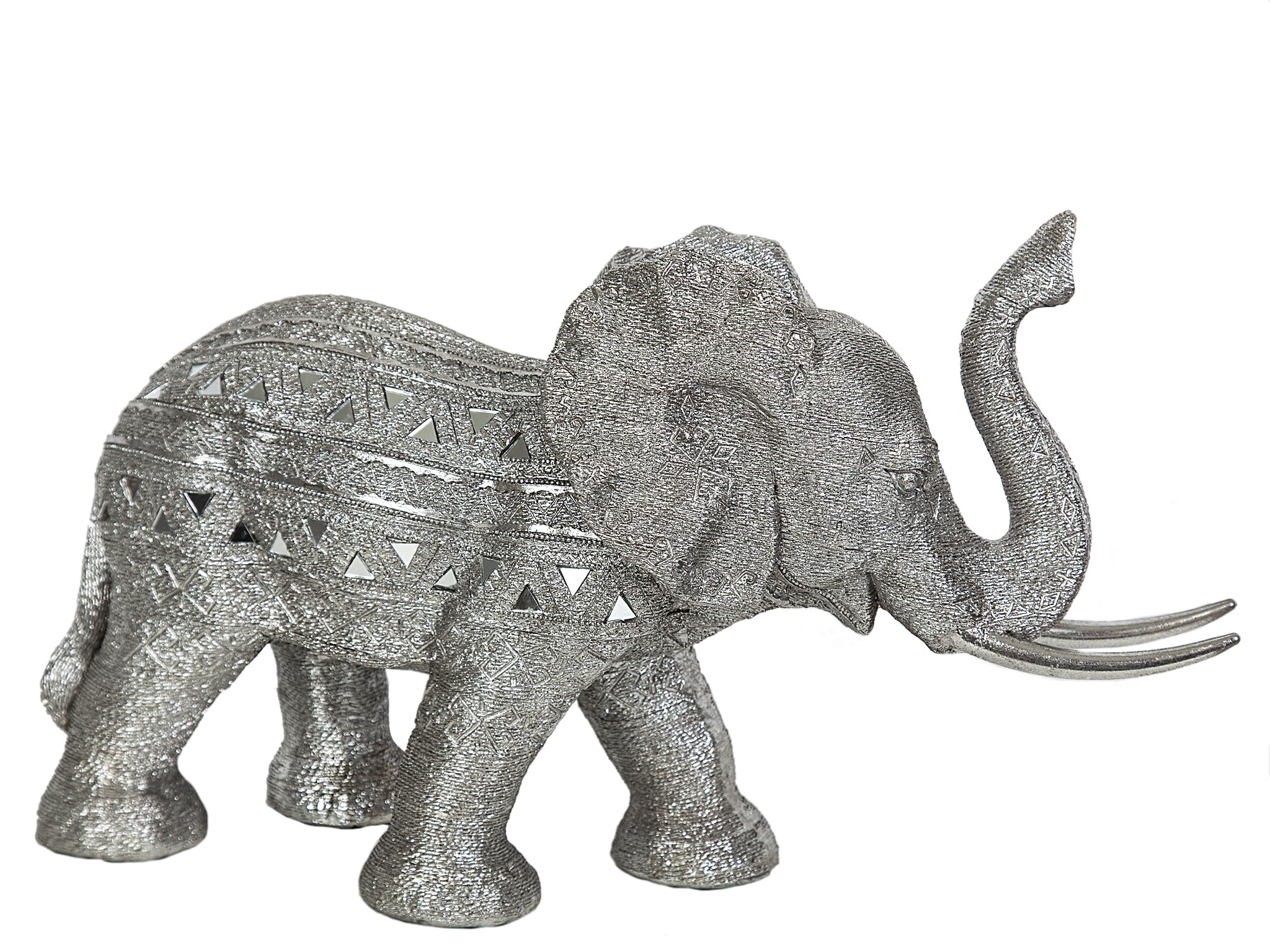 ELEFANTE RESINA PLATEADO