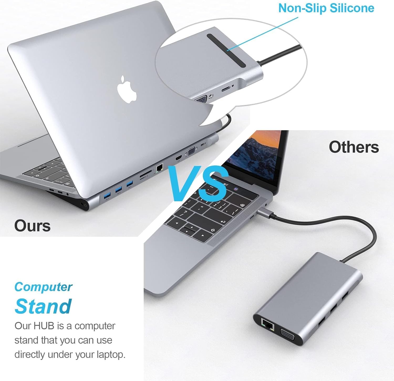USB C Docking Station 10 in 1 con 4K HDMI e VGA - immagine 5