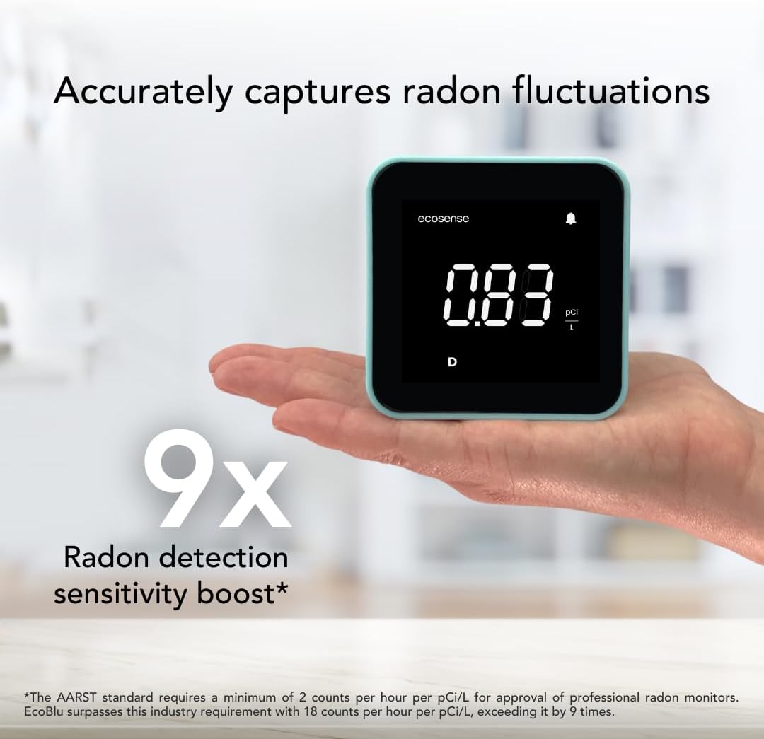 Ecosense EB100 EcoBlu - Rilevatore Radon Domestico - immagine 4