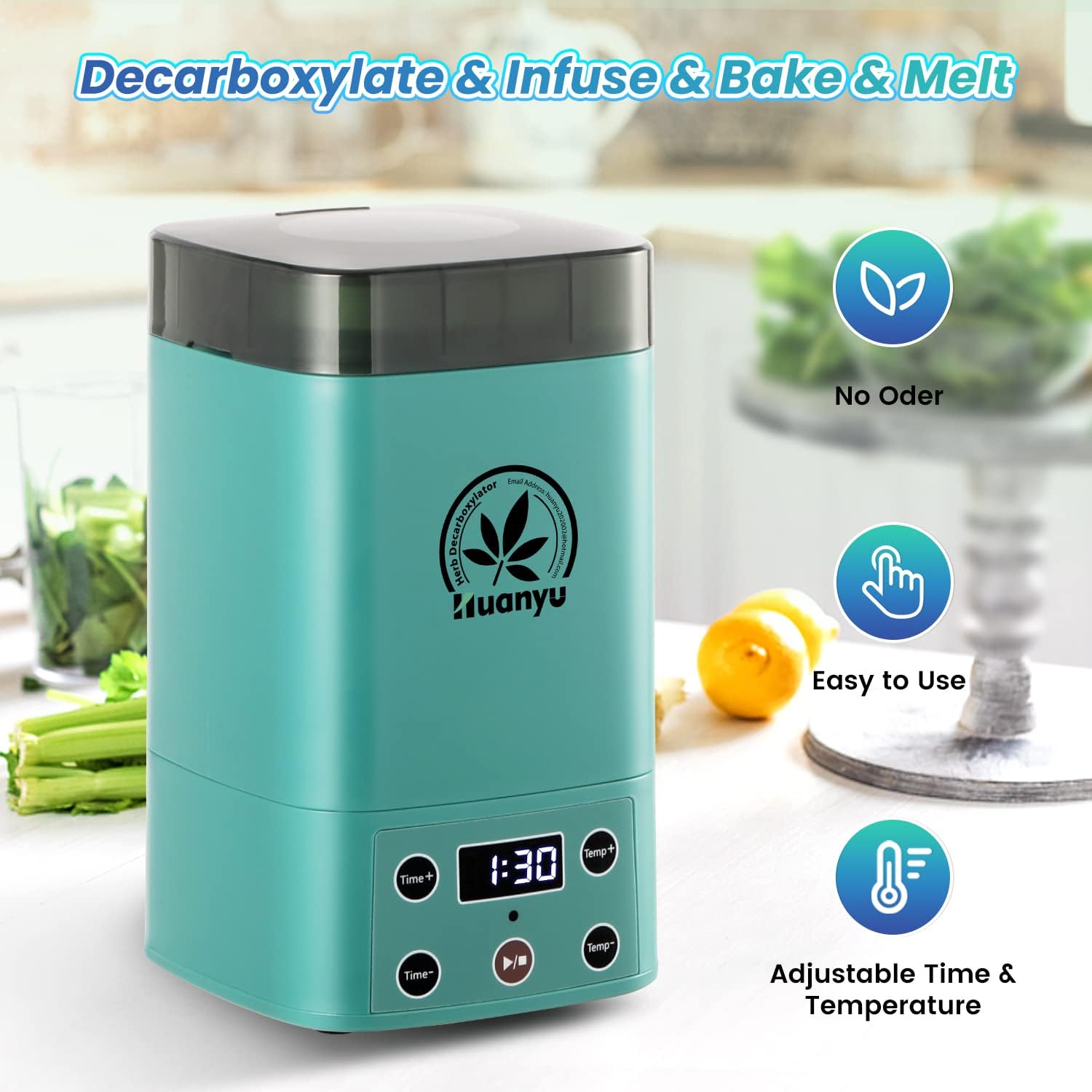 Huanyu Decarbossilatore per Erbe Aromatiche e Infusore Olio - immagine 2