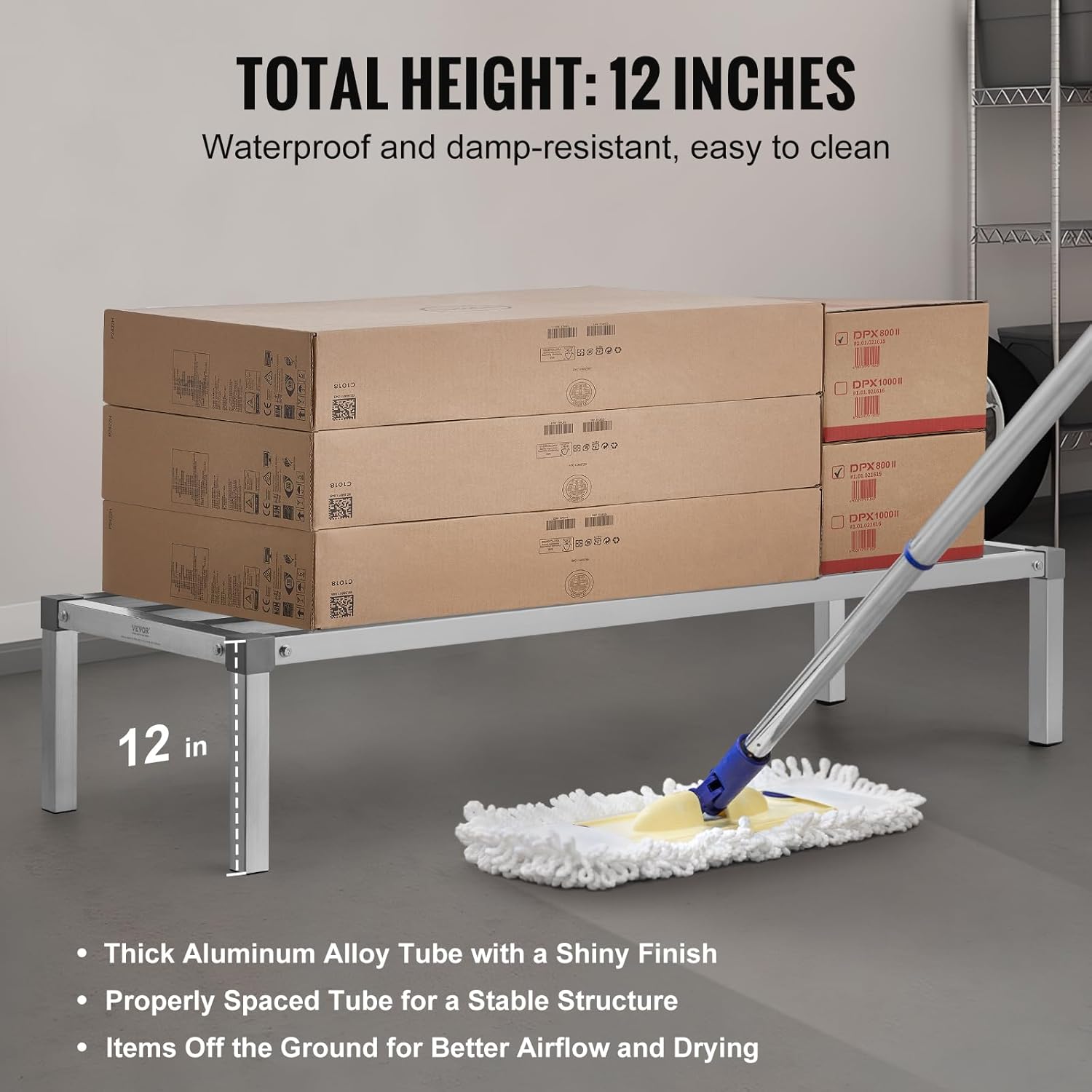 VEVOR Scaffale a Cuneo in Alluminio 152,4x50,8x30,5 cm - immagine 3