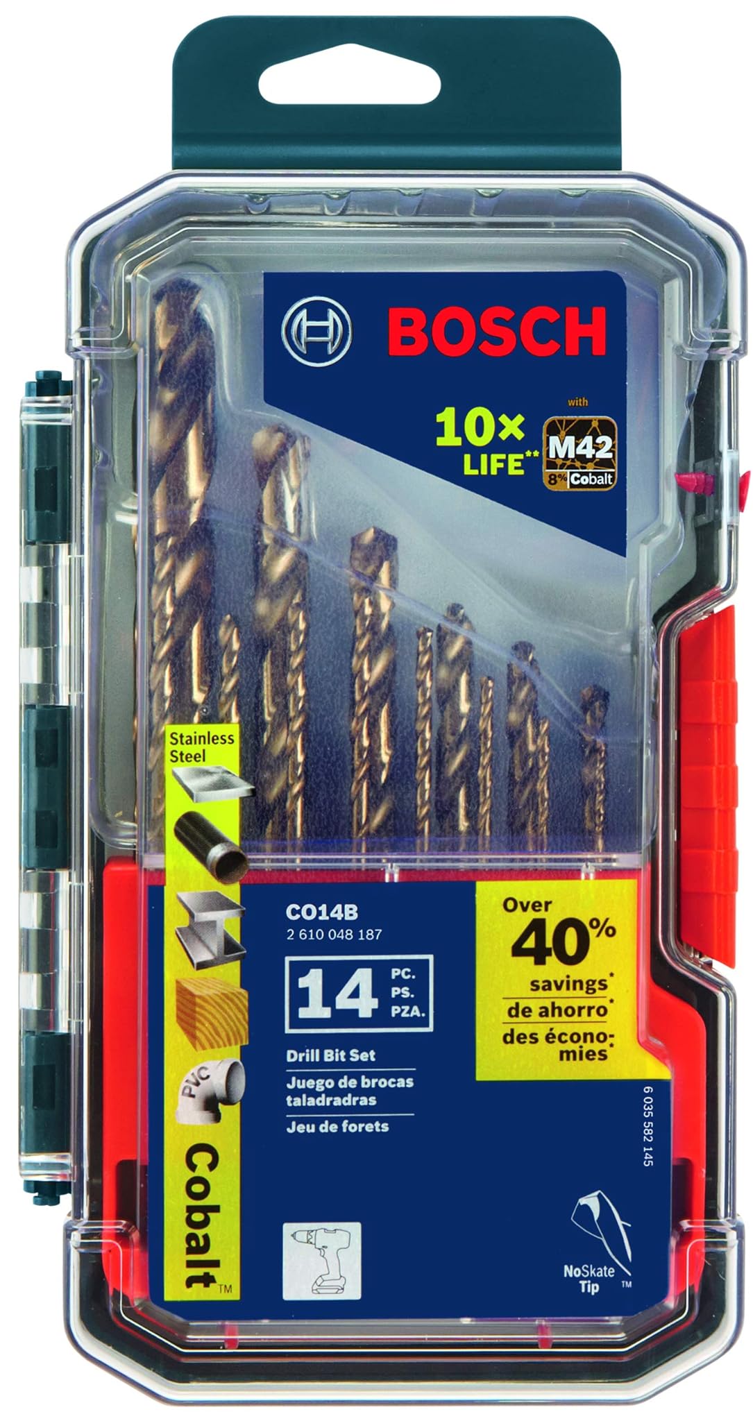 Bosch CO14B - Set Punte Trapano Cobalto M42 14 Pezzi