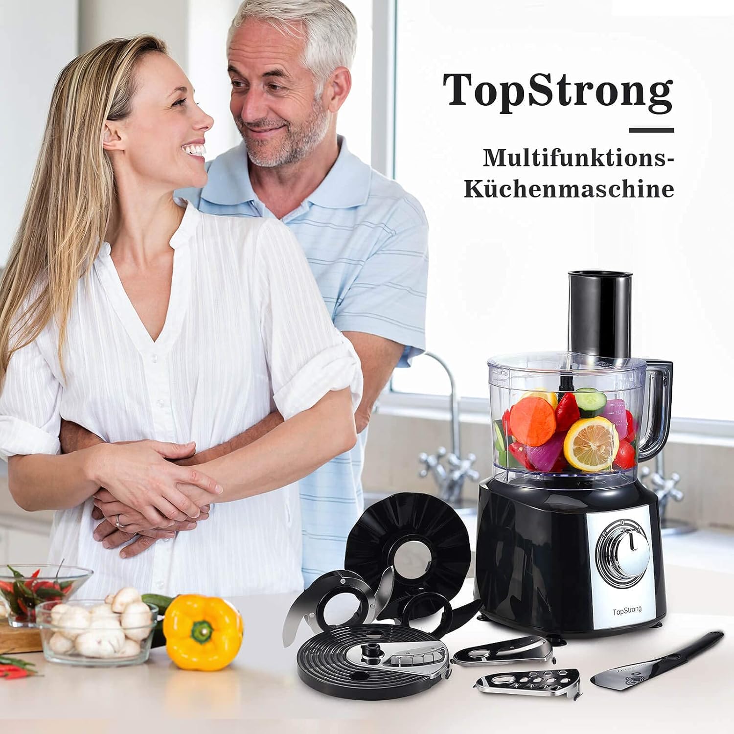 Topstrong Robot da Cucina 800W Tritatutto 2L - immagine 7
