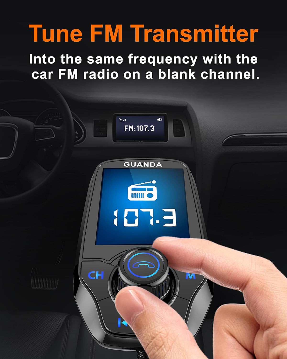 Trasmettitore FM Bluetooth per Auto con Schermo 1.8'' - immagine 4
