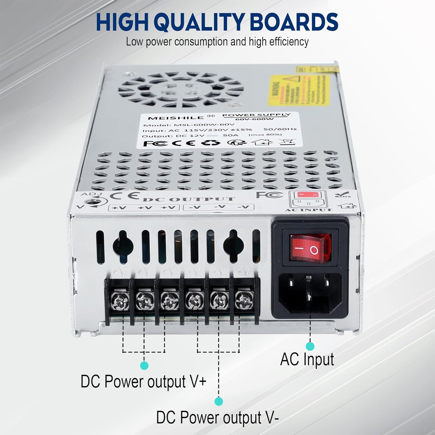 Alimentatore Trasformatore 60V 10A 600W - immagine 3