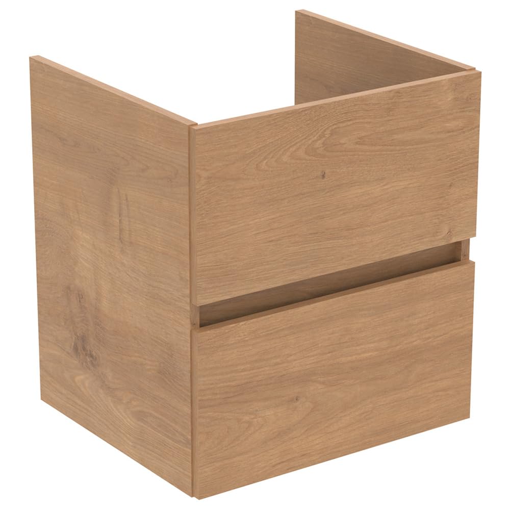 Ideal Standard Bagno Vanity Units Eurovit+ 50 cm mobile lavabo a parete con 2 cassetti, R0256Y8, rovere naturale