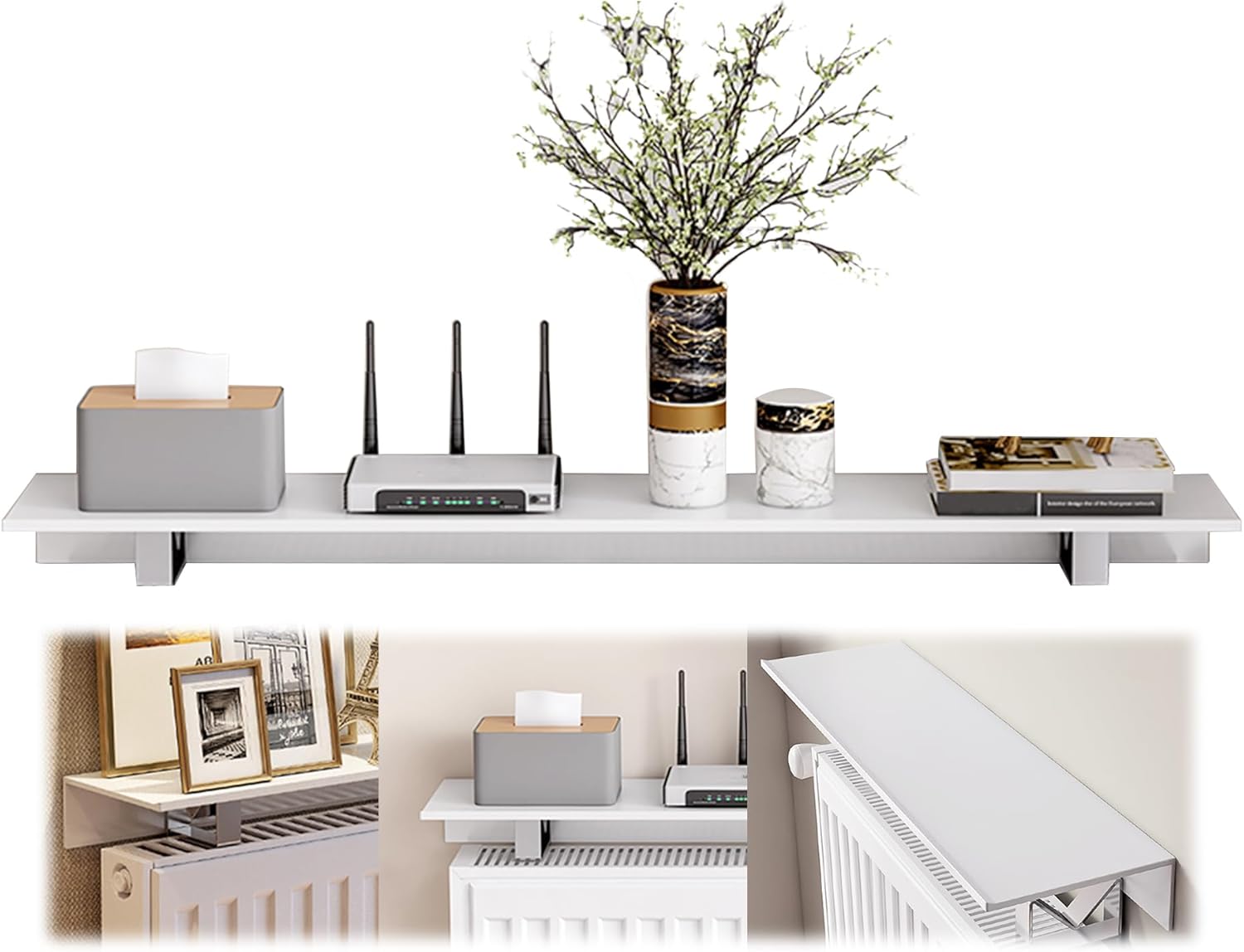 Mensola Sopra Termosifone Antifumo Antipolvere (45cm)