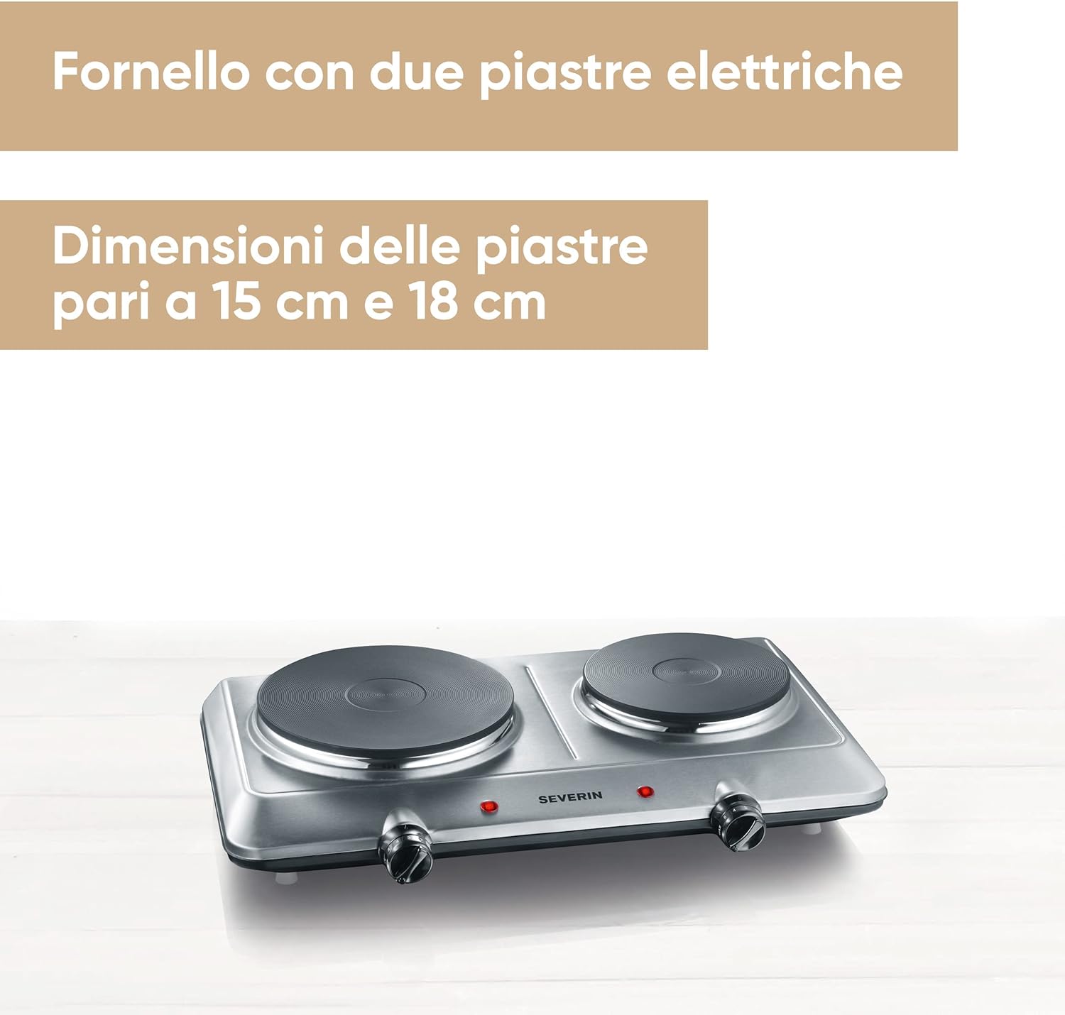 Severin DK 1014 - Fornello Elettrico Due Fuochi - immagine 2