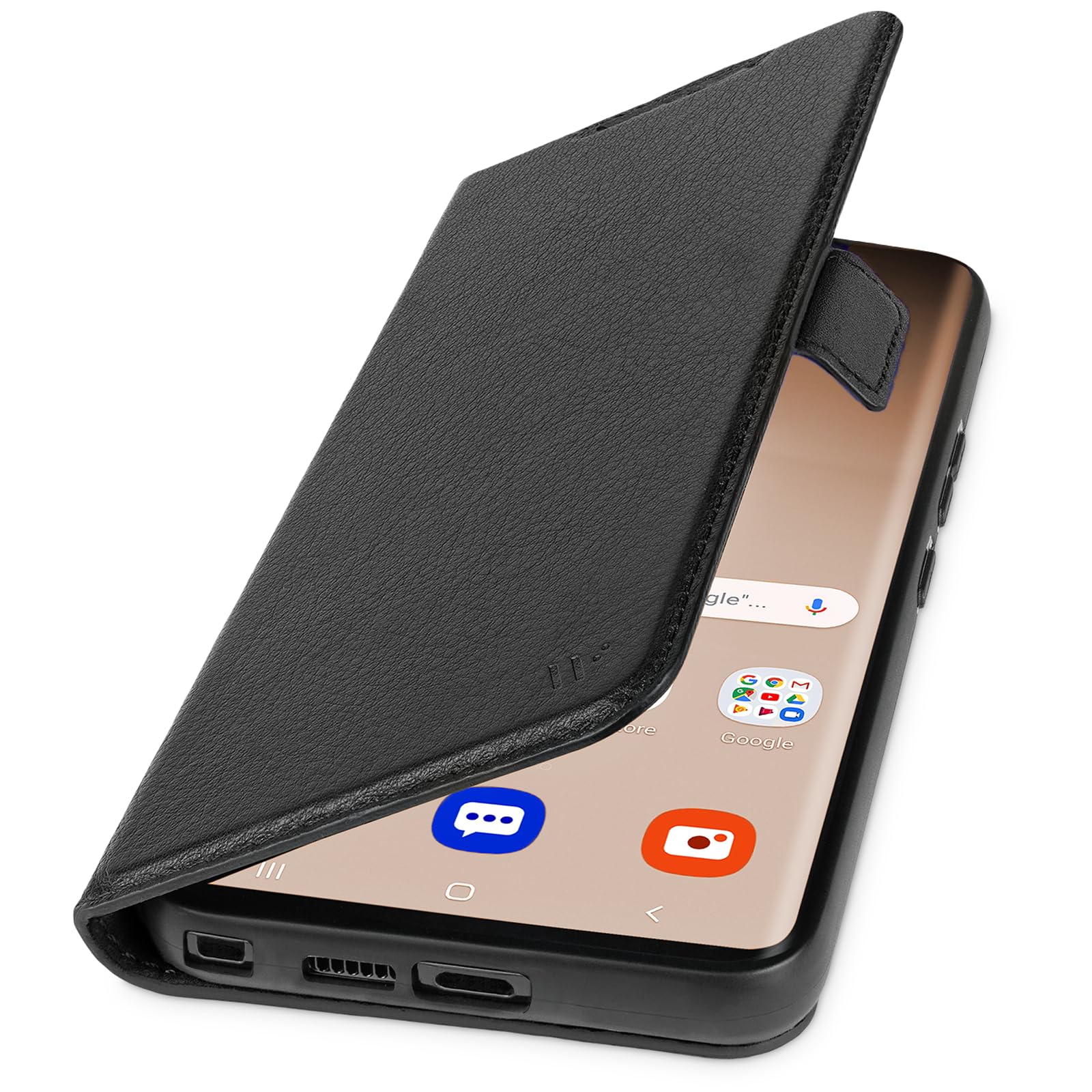 Wiiuka Custodia in Pelle per Samsung Galaxy S25 Ultra, Nera