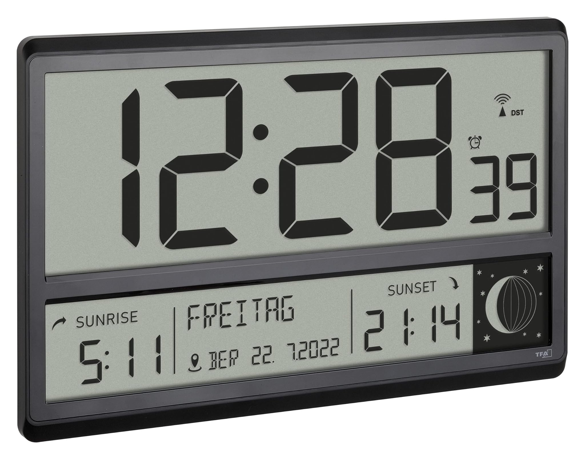Tfa Dostmann Orologio da Parete Digitale XL Radiocontrollato