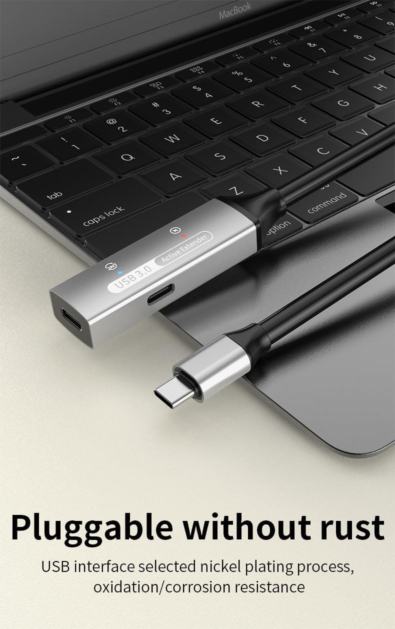 Premiumcord Cavo Prolunga USB-C Attivo 15m, Nero - immagine 6