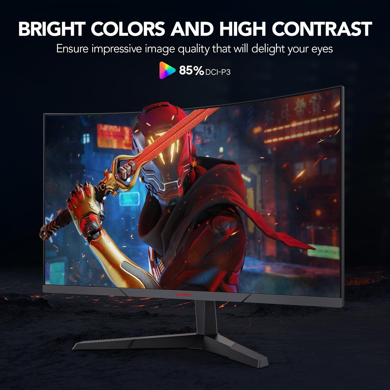 Koorui Monitor Gaming Curvo 27" QHD 144Hz 1ms - immagine 4