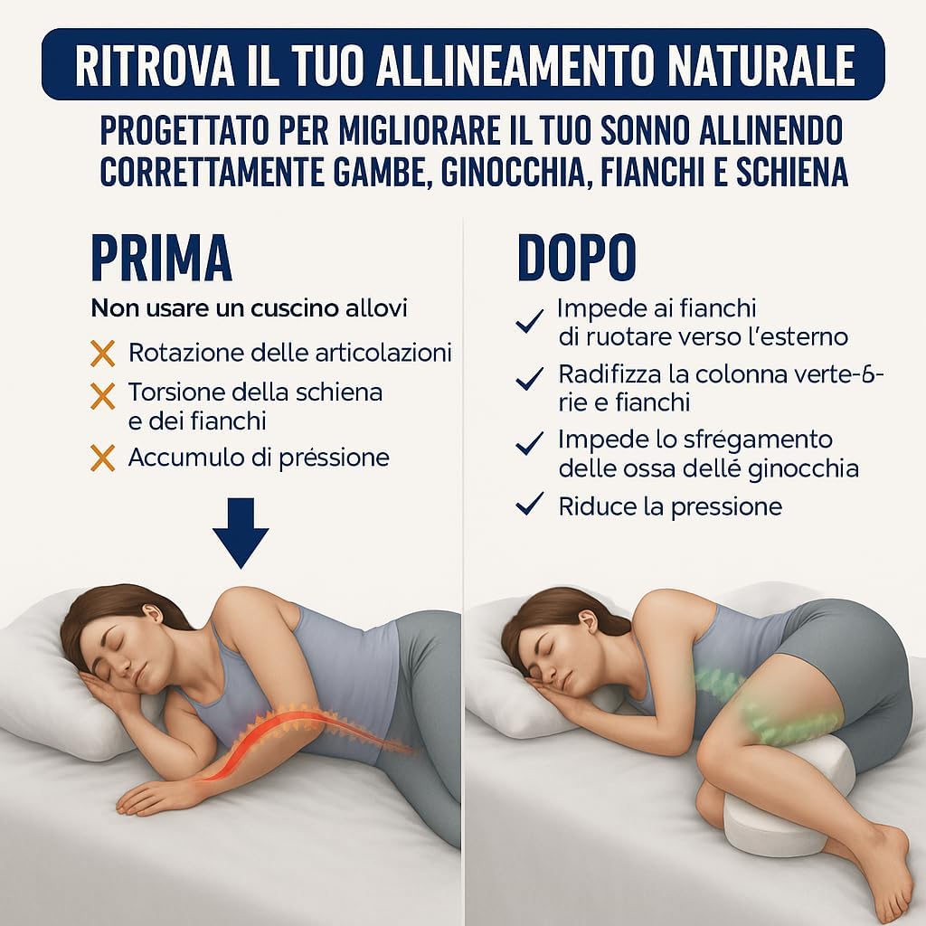 Cuscino Ginocchia Ortopedico in Memory Foam - immagine 6