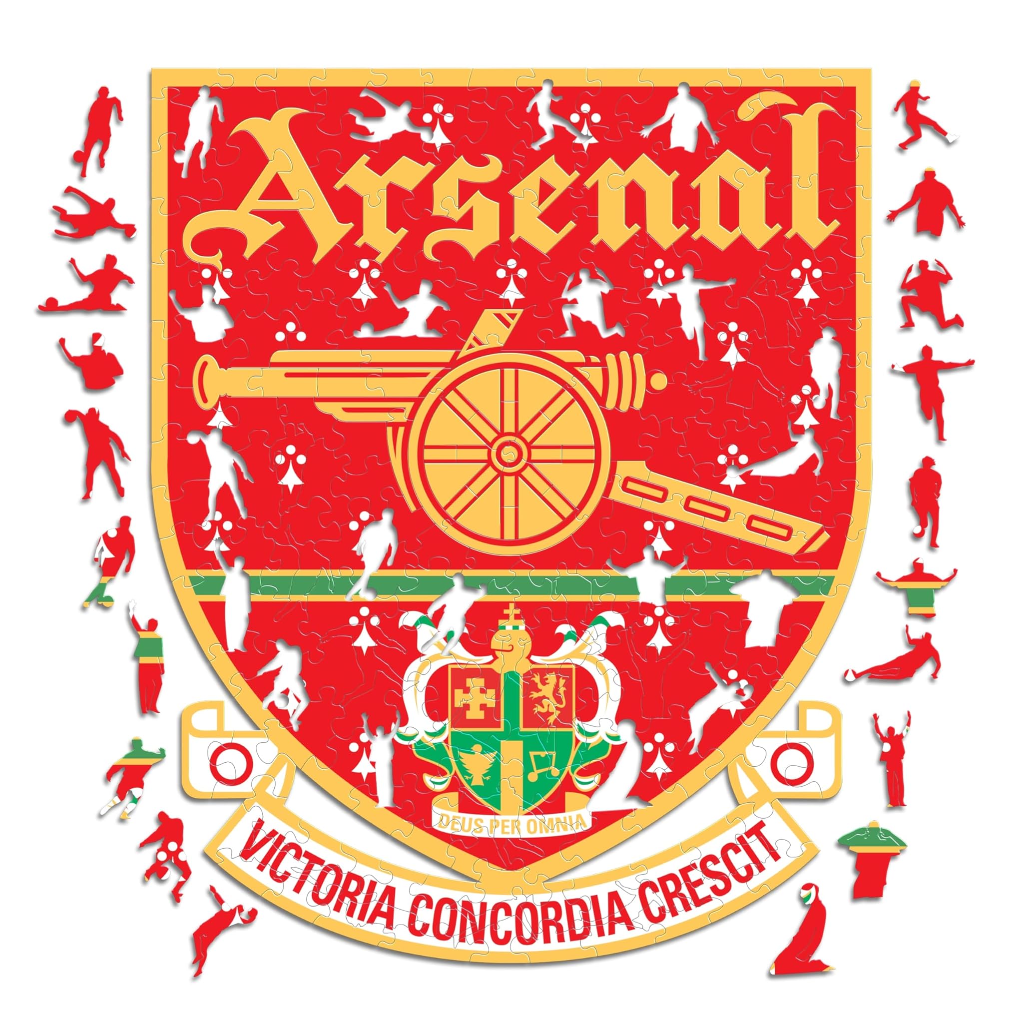 Iconic Puzzles Arsenal Retro Logo - Puzzle di Legno 500 Pezzi