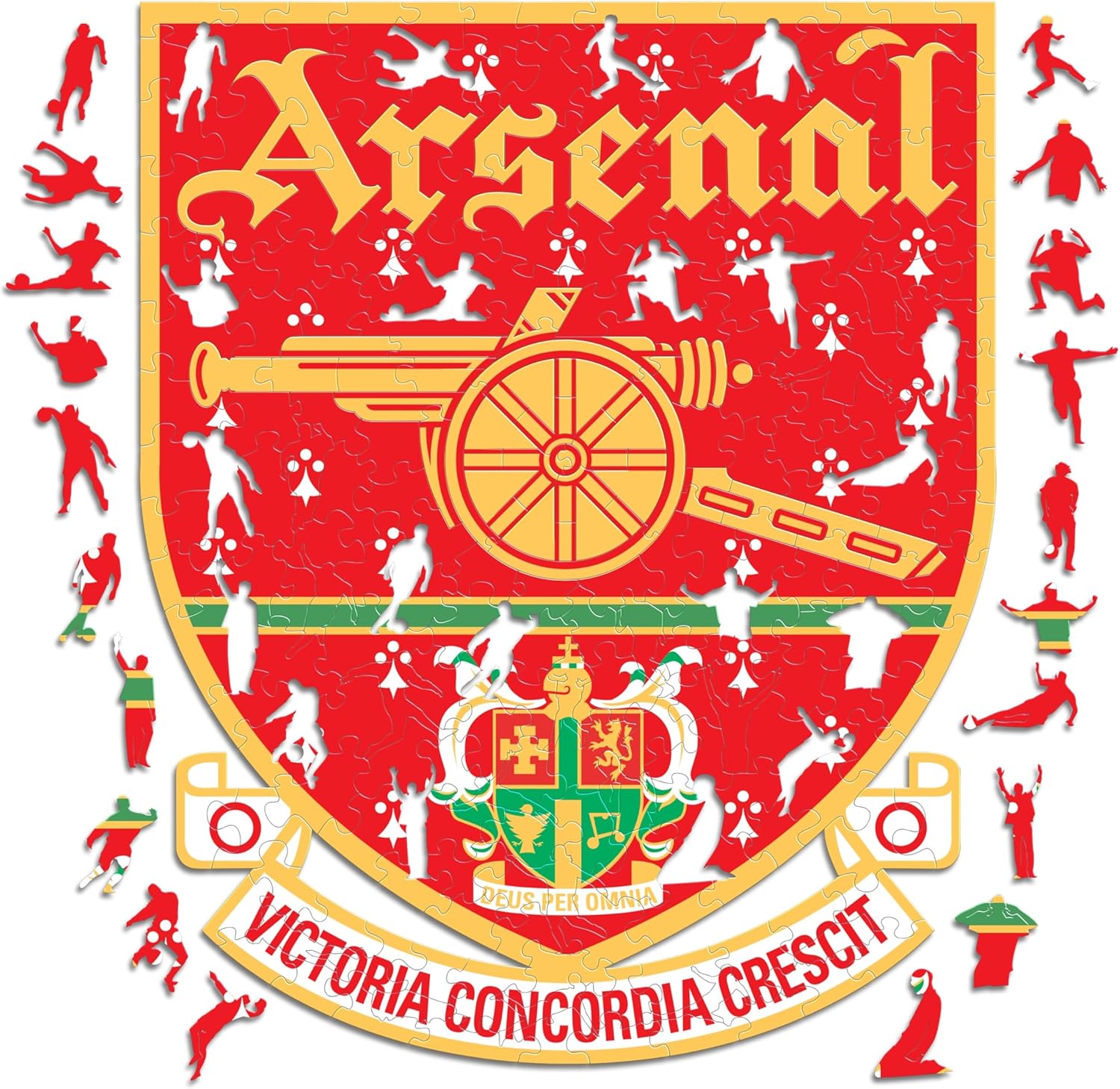 Iconic Puzzles Arsenal Retro Logo - Puzzle di Legno 500 Pezzi - immagine 1