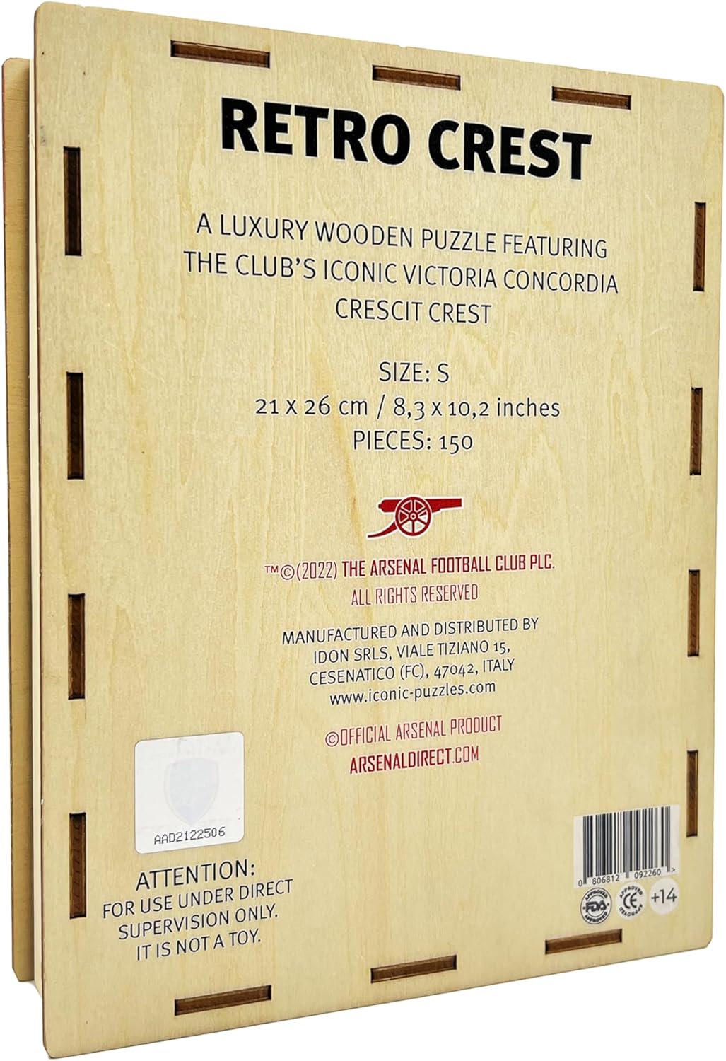 Iconic Puzzles Arsenal Retro Logo - Puzzle di Legno 500 Pezzi - immagine 5