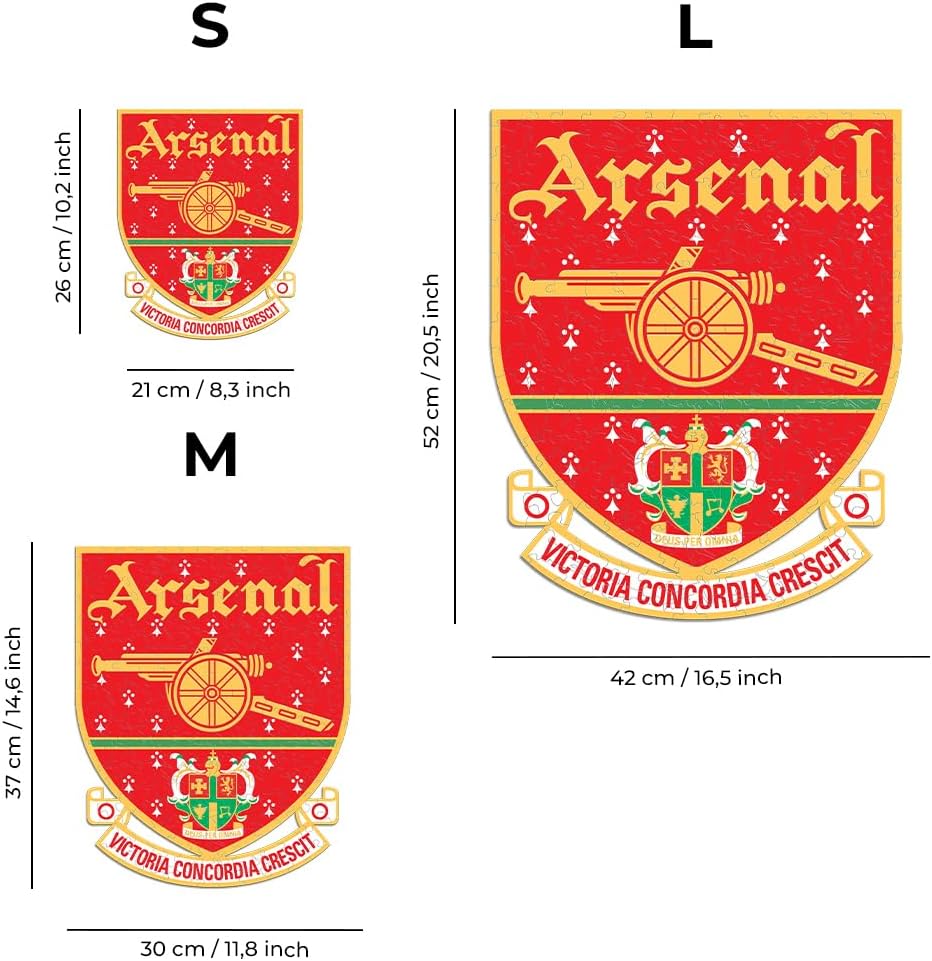 Iconic Puzzles Arsenal Retro Logo - Puzzle di Legno 500 Pezzi - immagine 6
