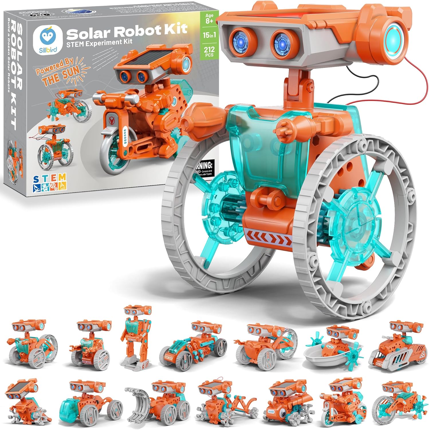 Robot Solare Educativo 15 in 1 - Kit Costruzione STEM - immagine 1