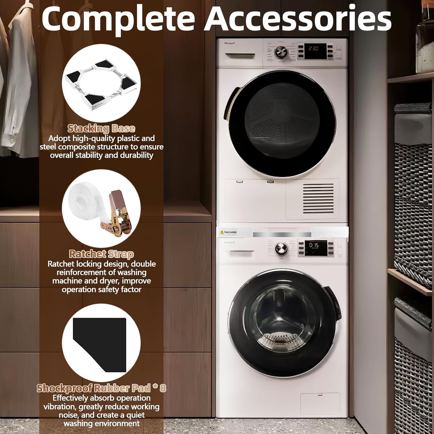 Kit Sovrapposizione Universale Lavatrice e Asciugatrice - immagine 3