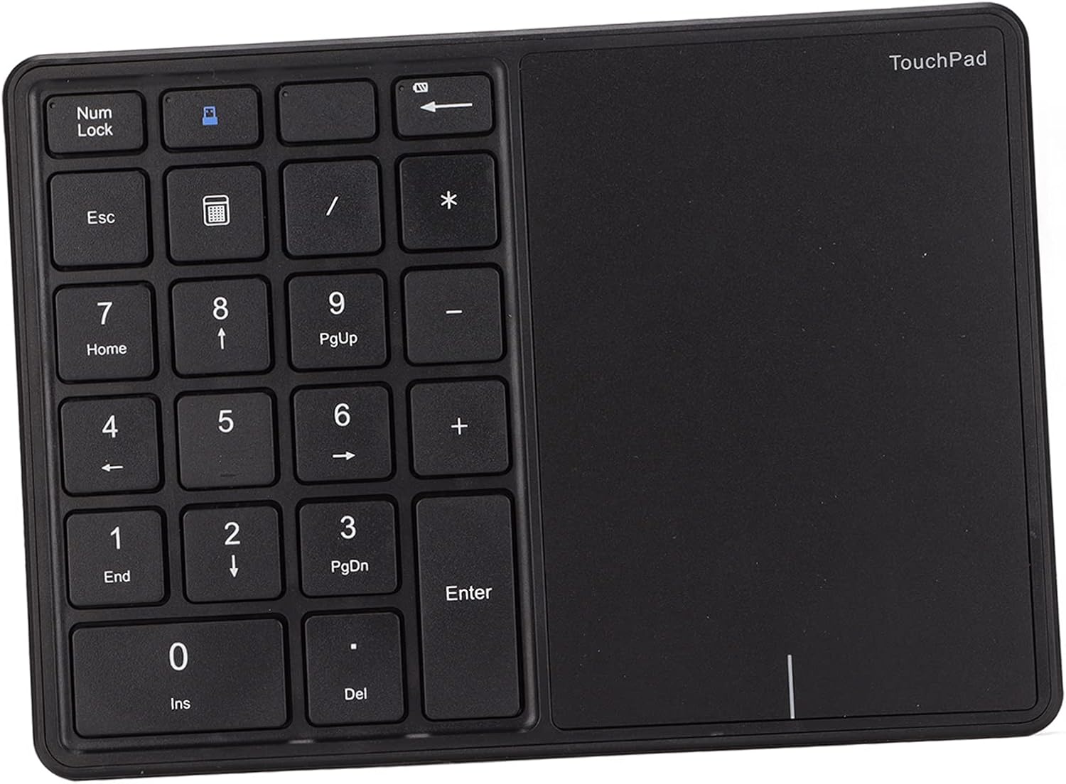 Tastierino Numerico Wireless con Touchpad, Nero - immagine 7