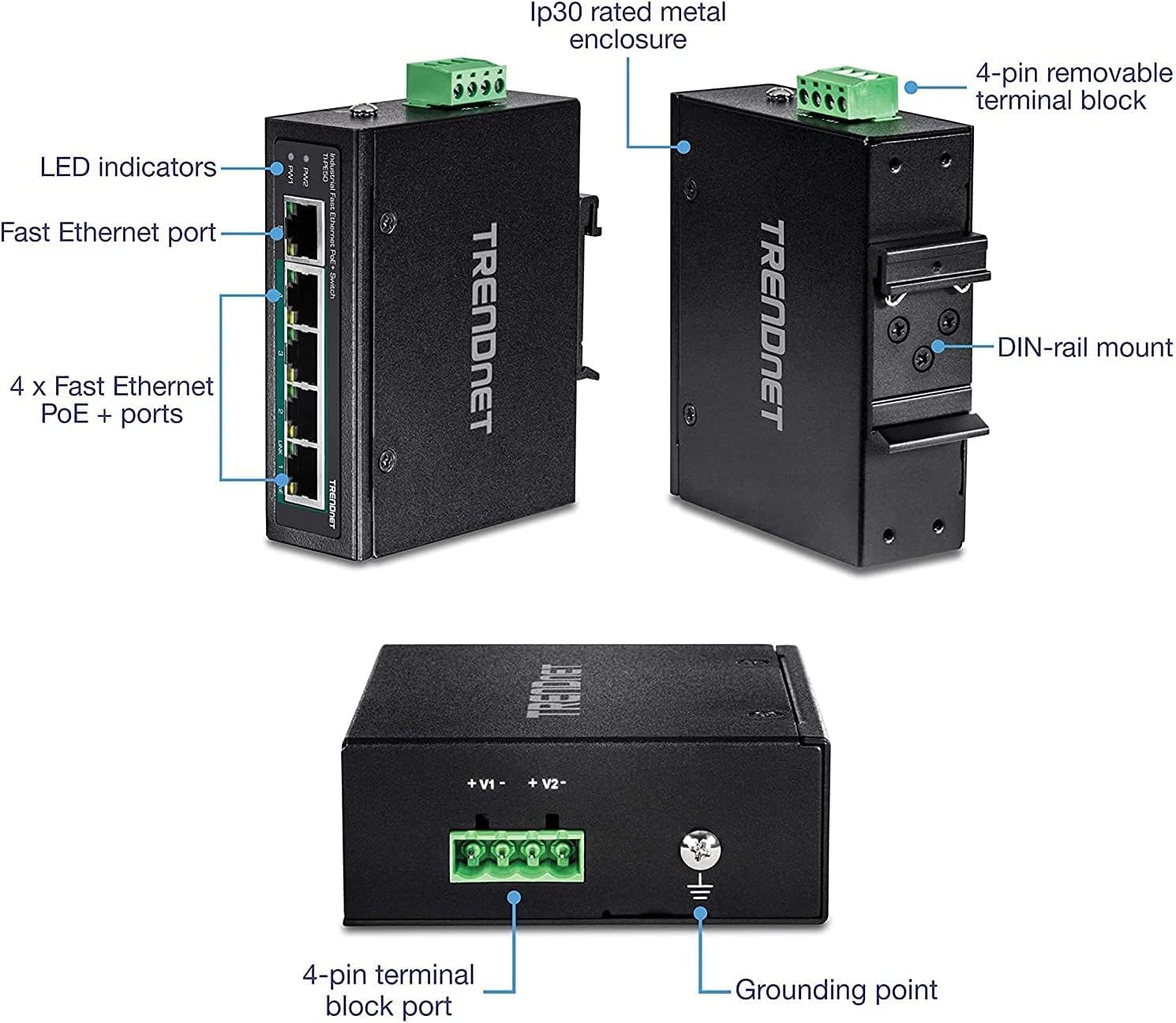 Trendnet TI-PE50 switch di rete Non gestito - immagine 10