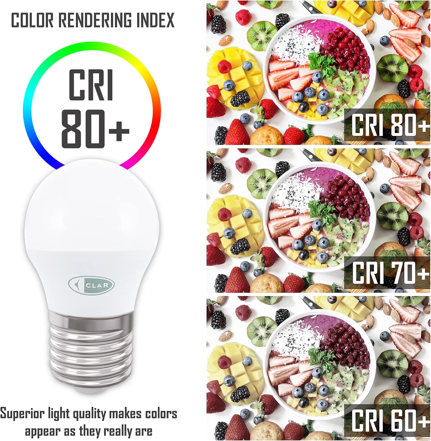 Clar - Lampadine LED E27 Luce Fredda 8W (Pack 20) - immagine 5