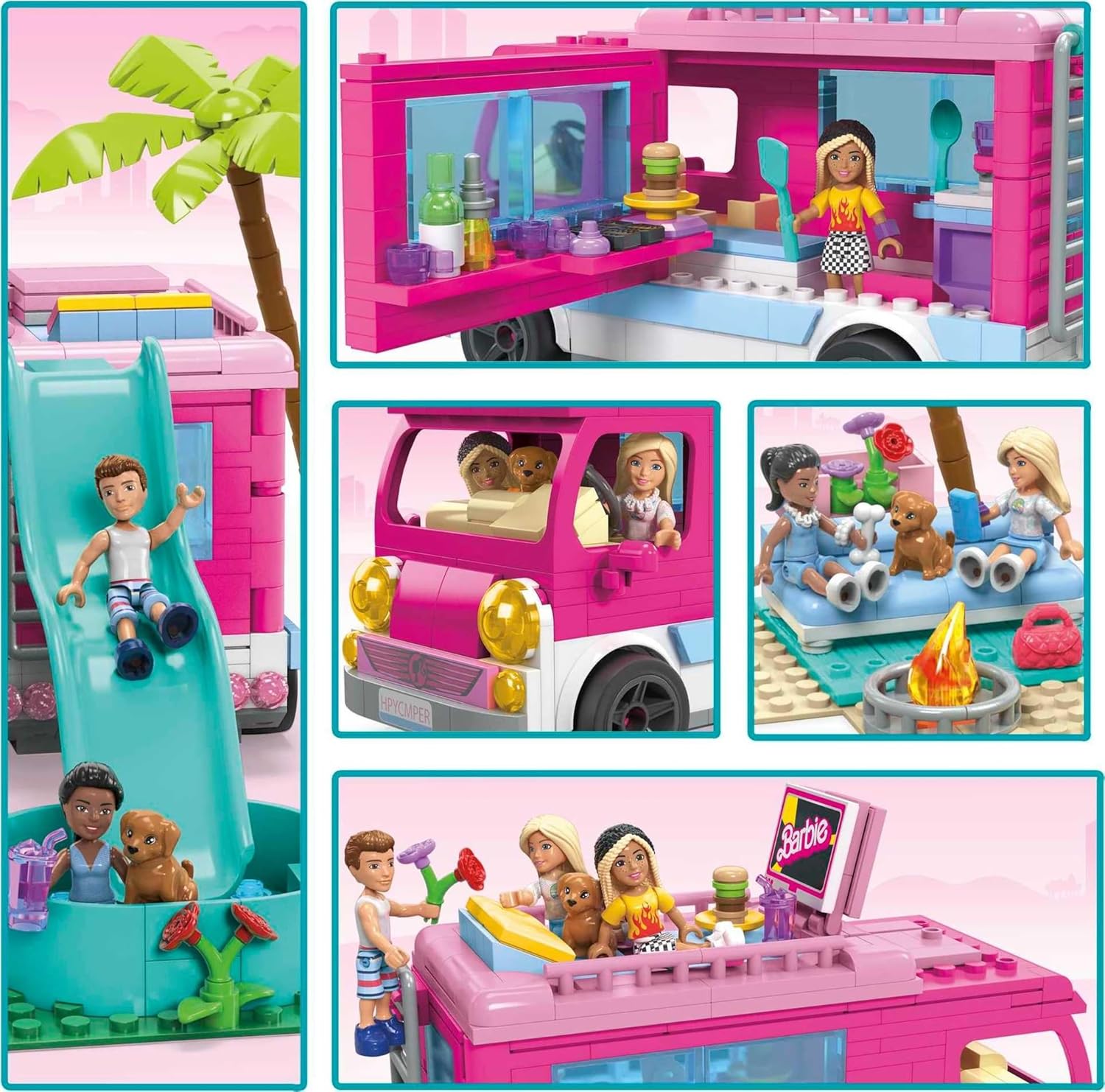 MEGA Barbie - Camper dei Sogni - Playset 580 pezzi - immagine 4