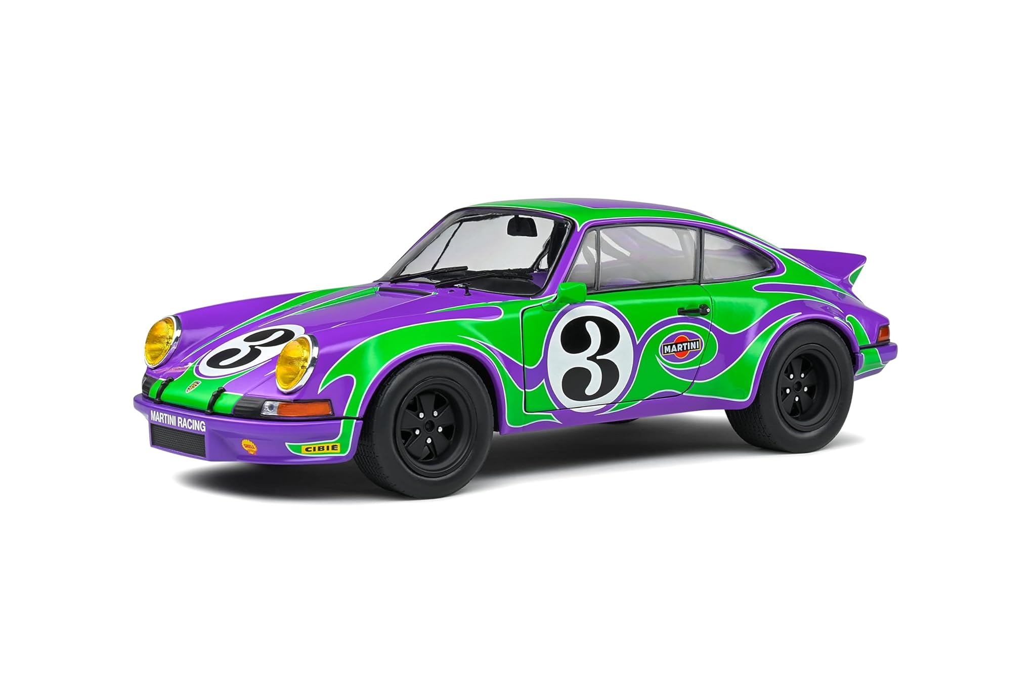 Solido S1801117 1:18 Hippy Tribute 1973 Porsche, viola/verde