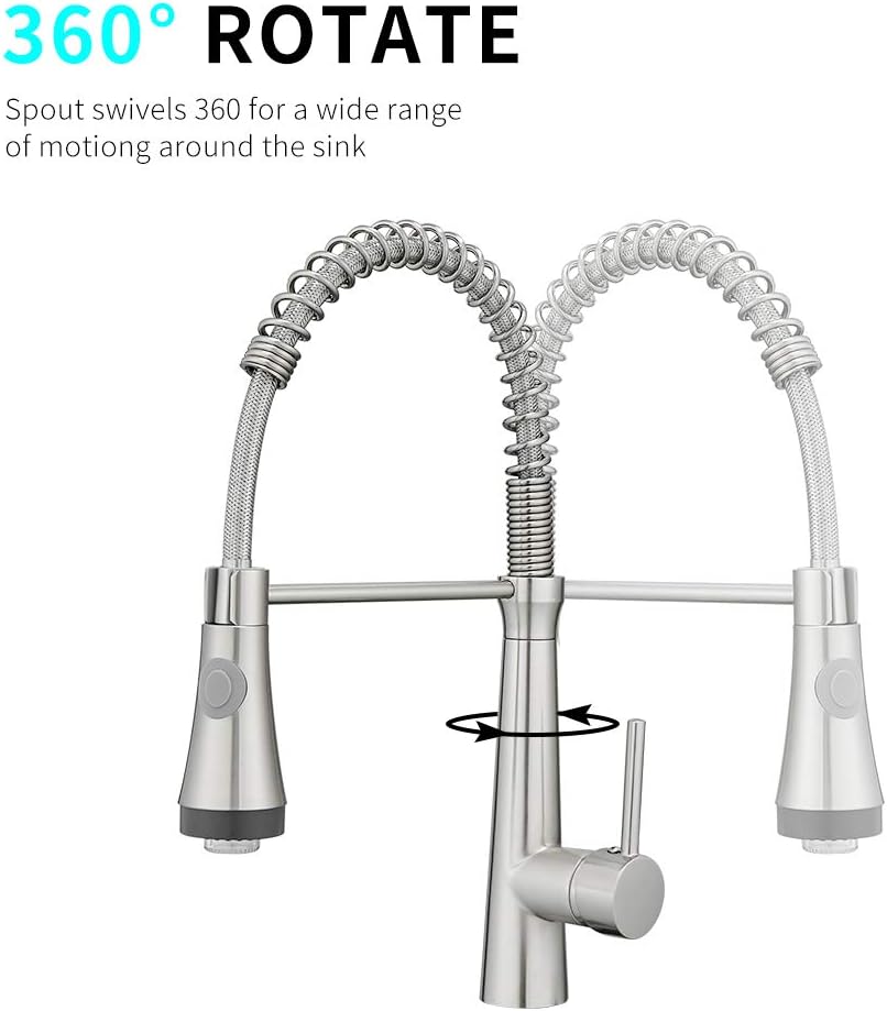 Timaco - Rubinetto Cucina con Molla a Spirale e Doccetta - immagine 3