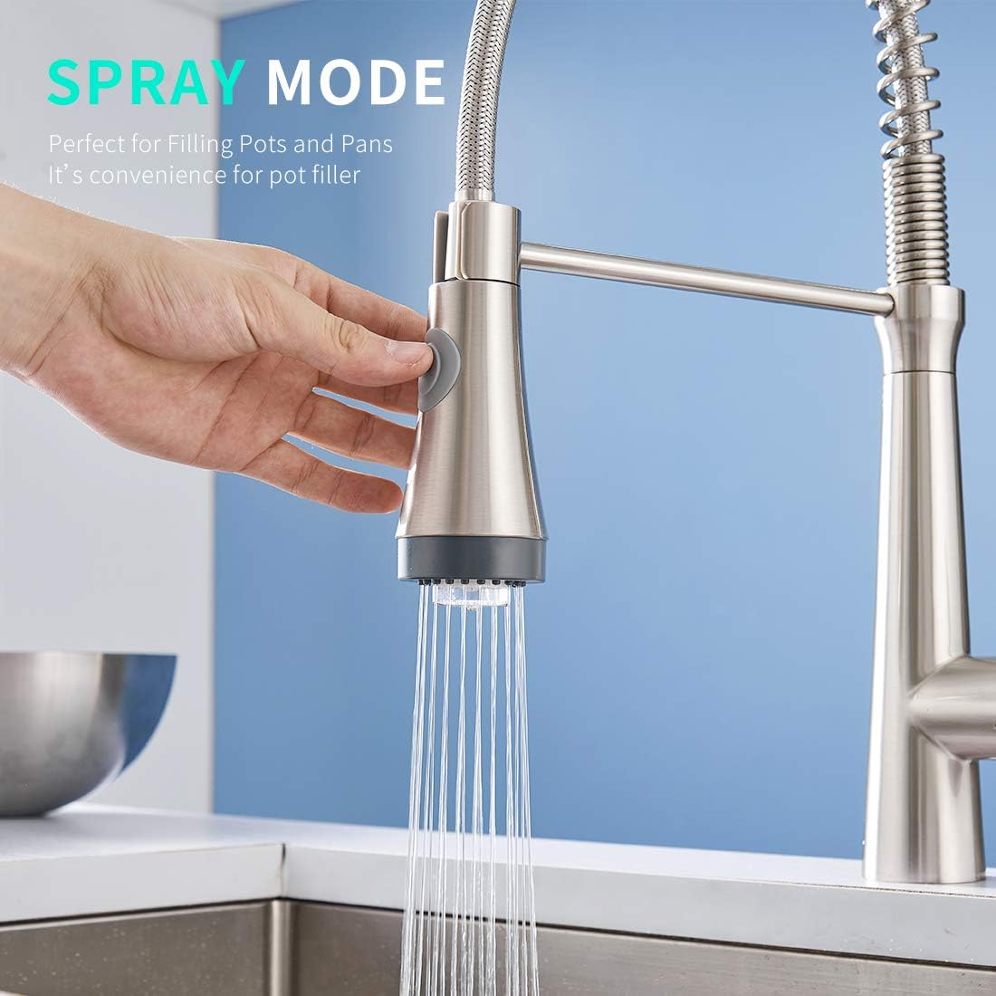 Timaco - Rubinetto Cucina con Molla a Spirale e Doccetta - immagine 5