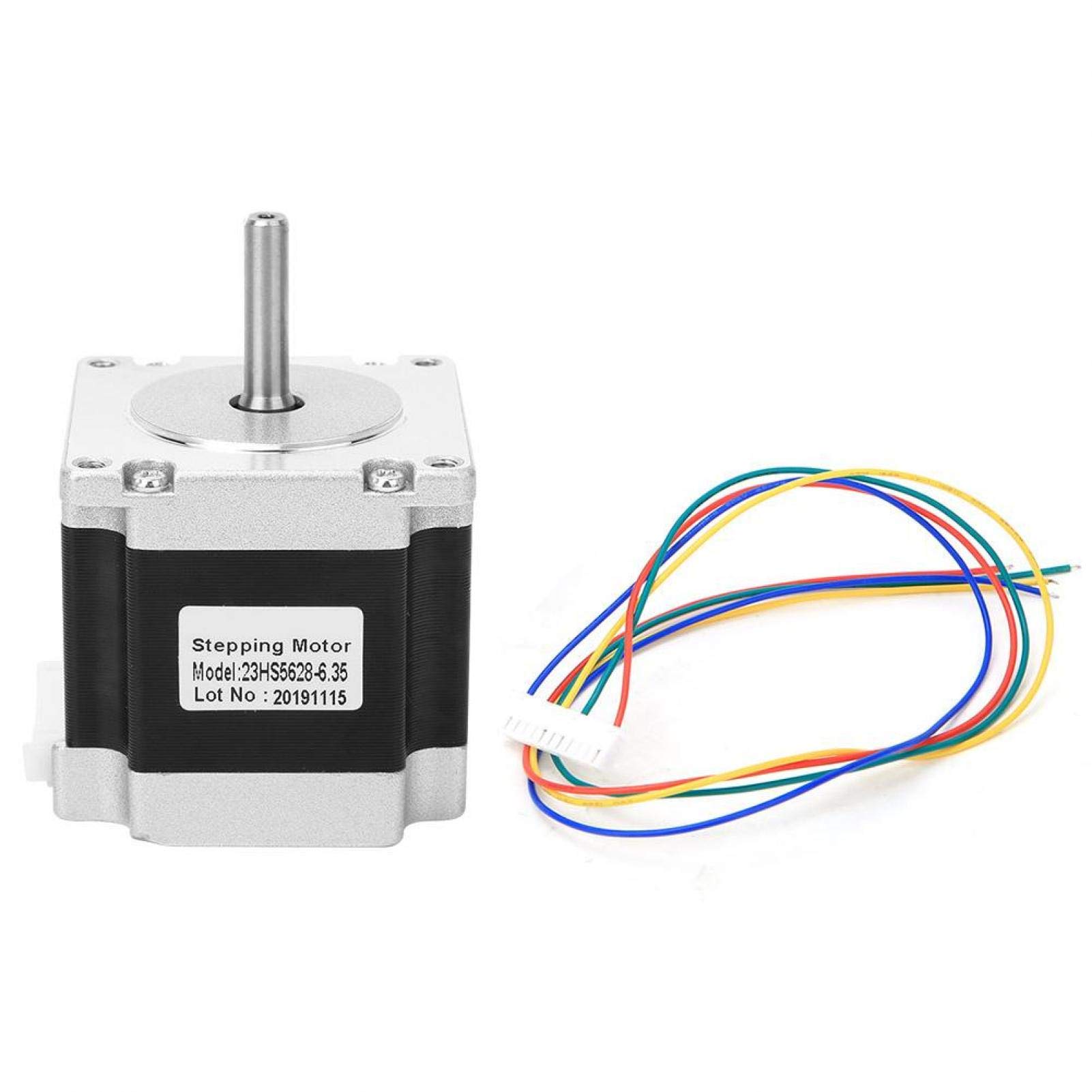 Motore passo-passo Nema 23, accessori per stampante 3D motore passo-passo con cavo a 4 pin, per stampanti 3D / macchine mediche / tessili / per imballaggi, ecc. 6,35 mm / 8 mm(Diametro albero 6,35 mm)
